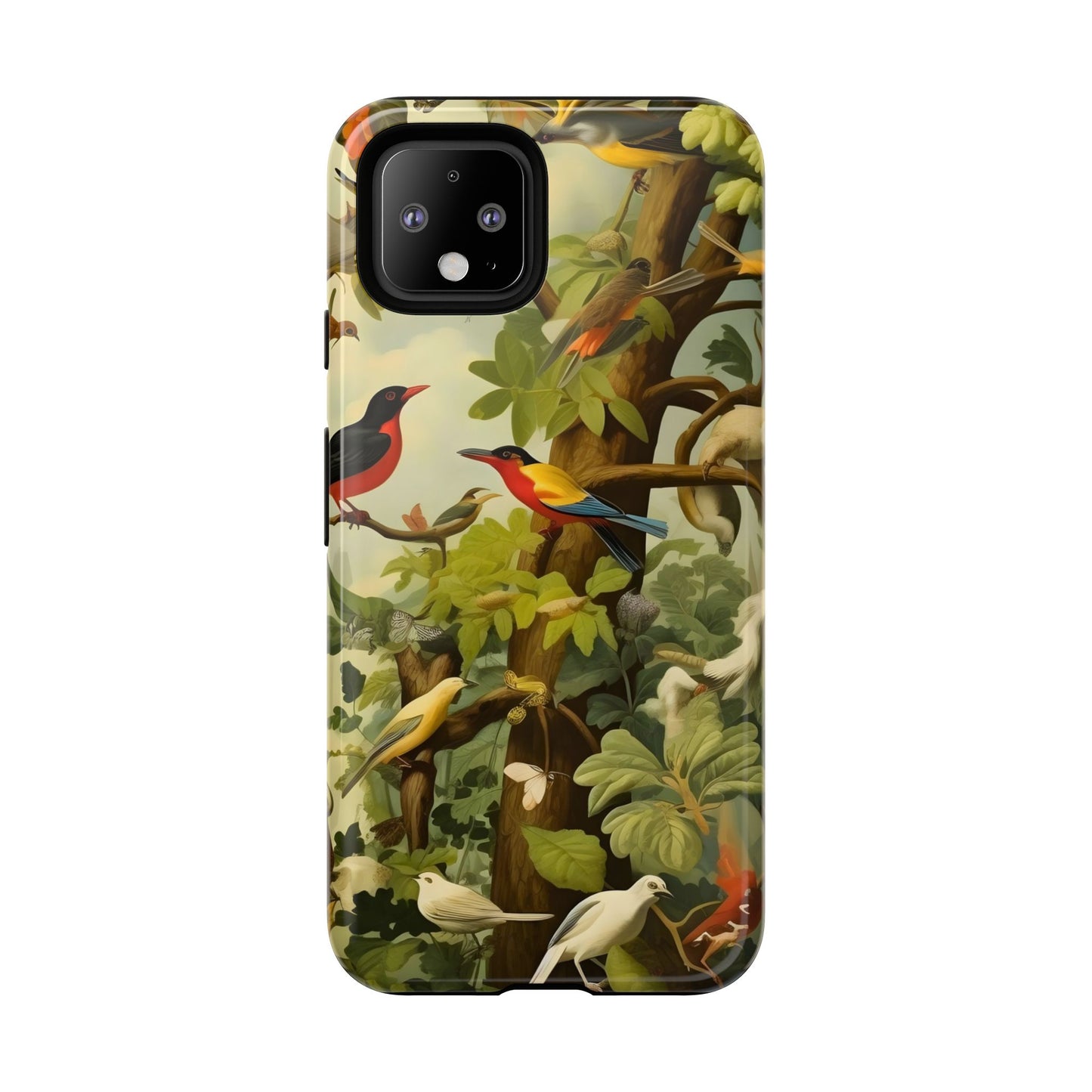 Nature-Inspired Phone Case, Tropical Bird Phone Case, Floral iPhone Case, Unique Phone Cover, Gift for Bird Lovers, Eco-Friendly Phone Case