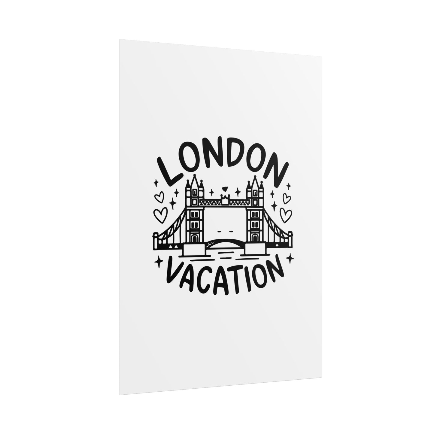 London Vacation Rolled Poster - Travel Decor for Home, Wall Art Print, Gift for Travelers, London Artwork, Holiday Gift Idea