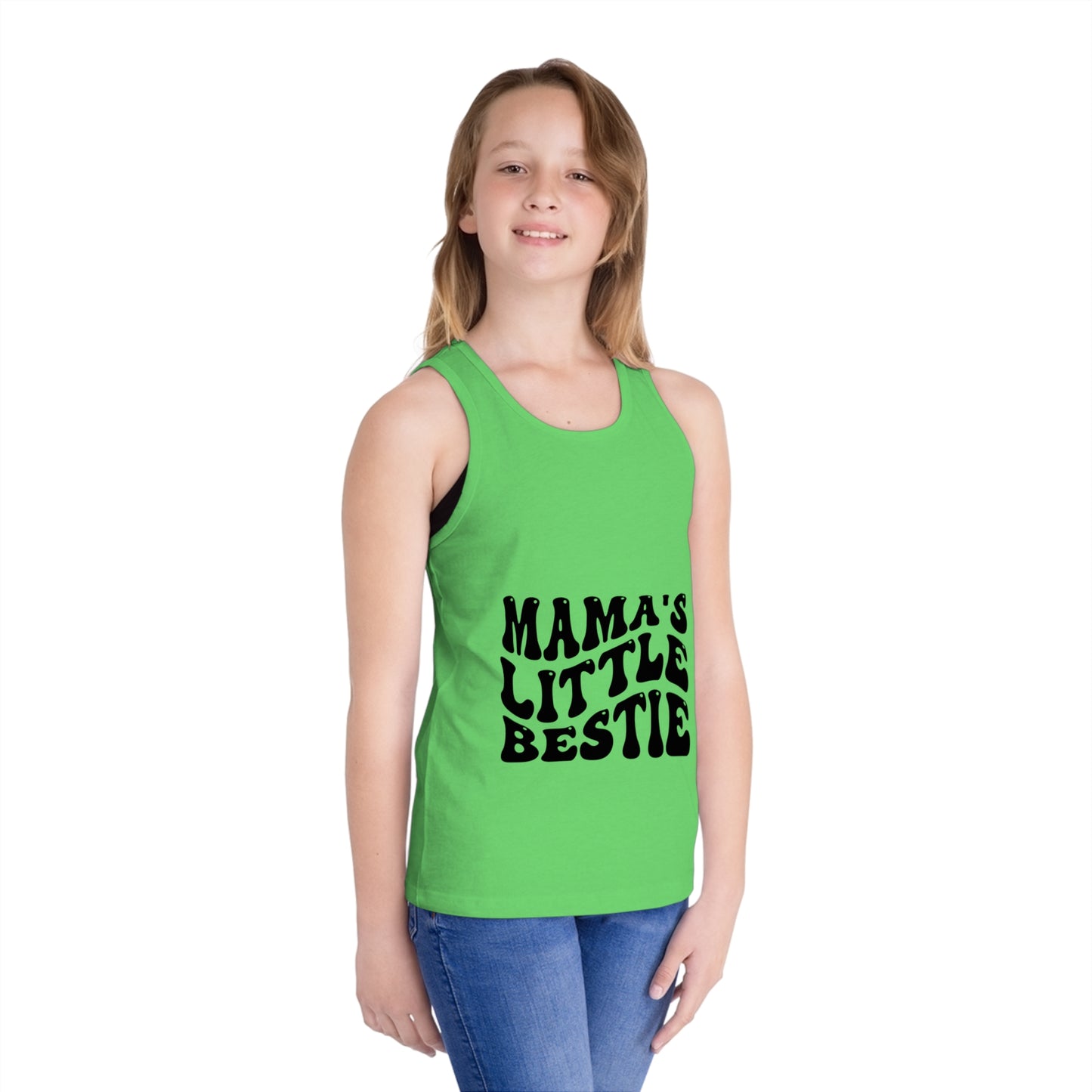 Kids Jersey Tank Top - Mama's Little Bestie - Fun & Trendy Summer Wear