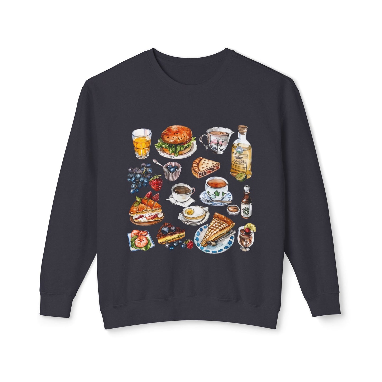 Unisex Lightweight Crewneck Sweatshirt - Vintage England Icons