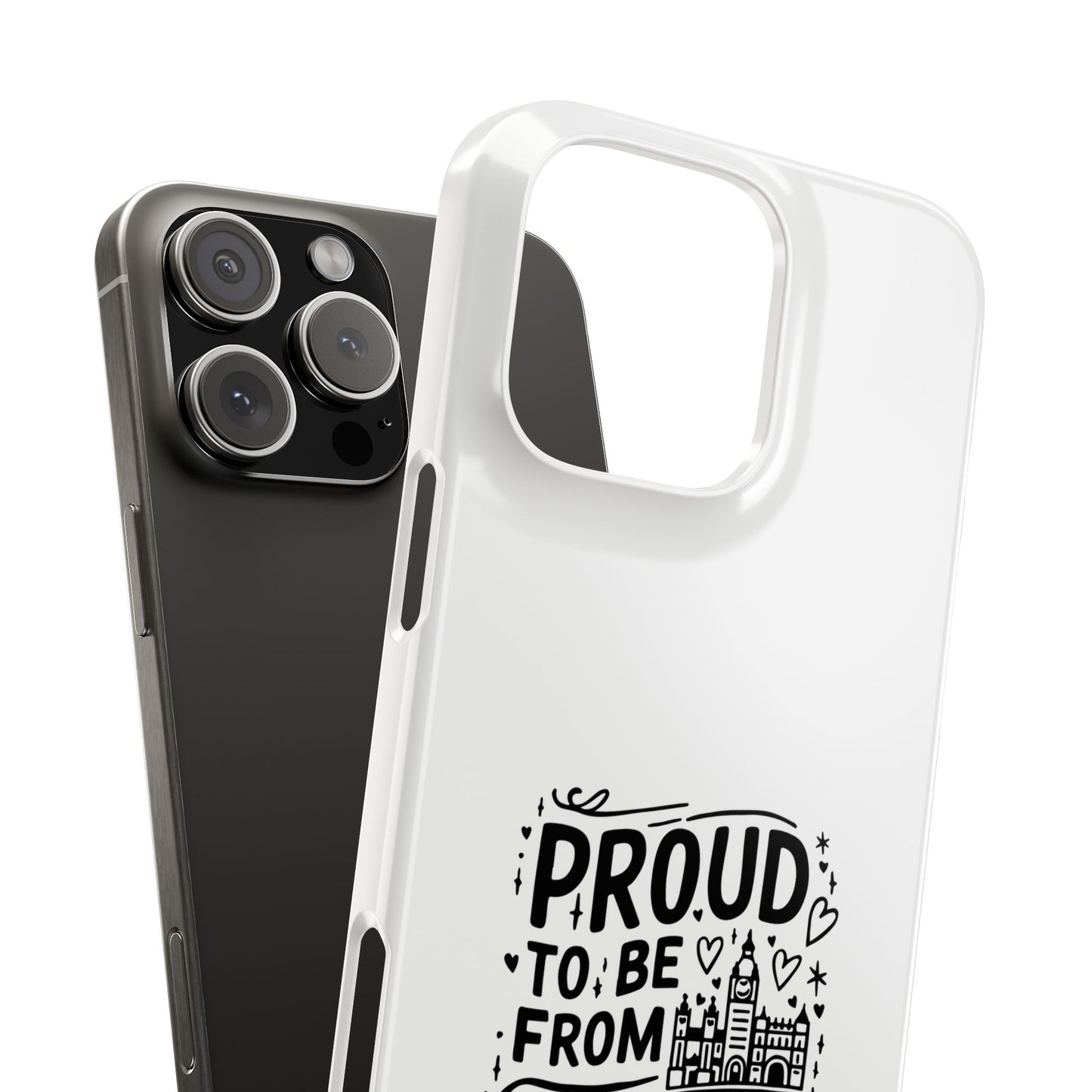 Proud to Be from London Slim Phone Case, City Pride Accessory, Gift for London Lovers, Travel Souvenir, Unique Phone Cover