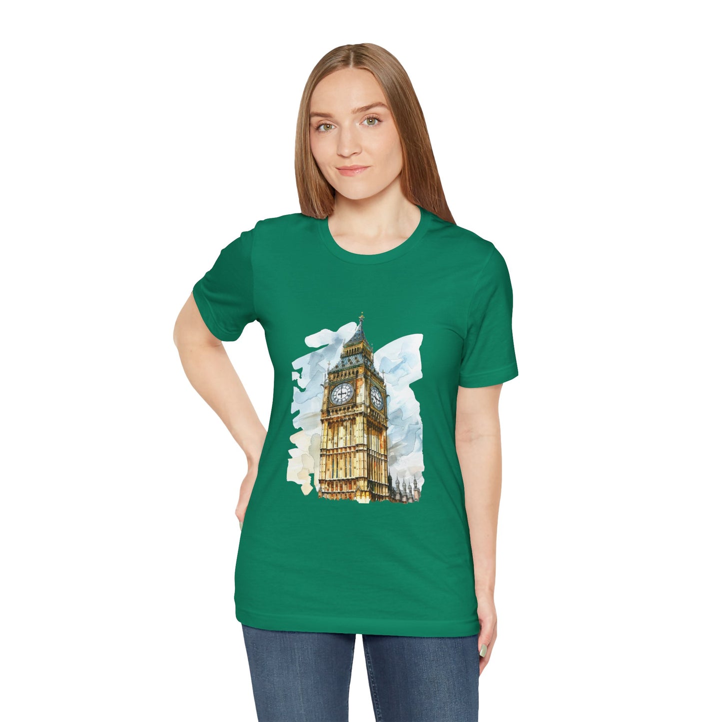 Unisex Jersey Short Sleeve Tee - Iconic Big Ben Clock Tower Design - London Landmark