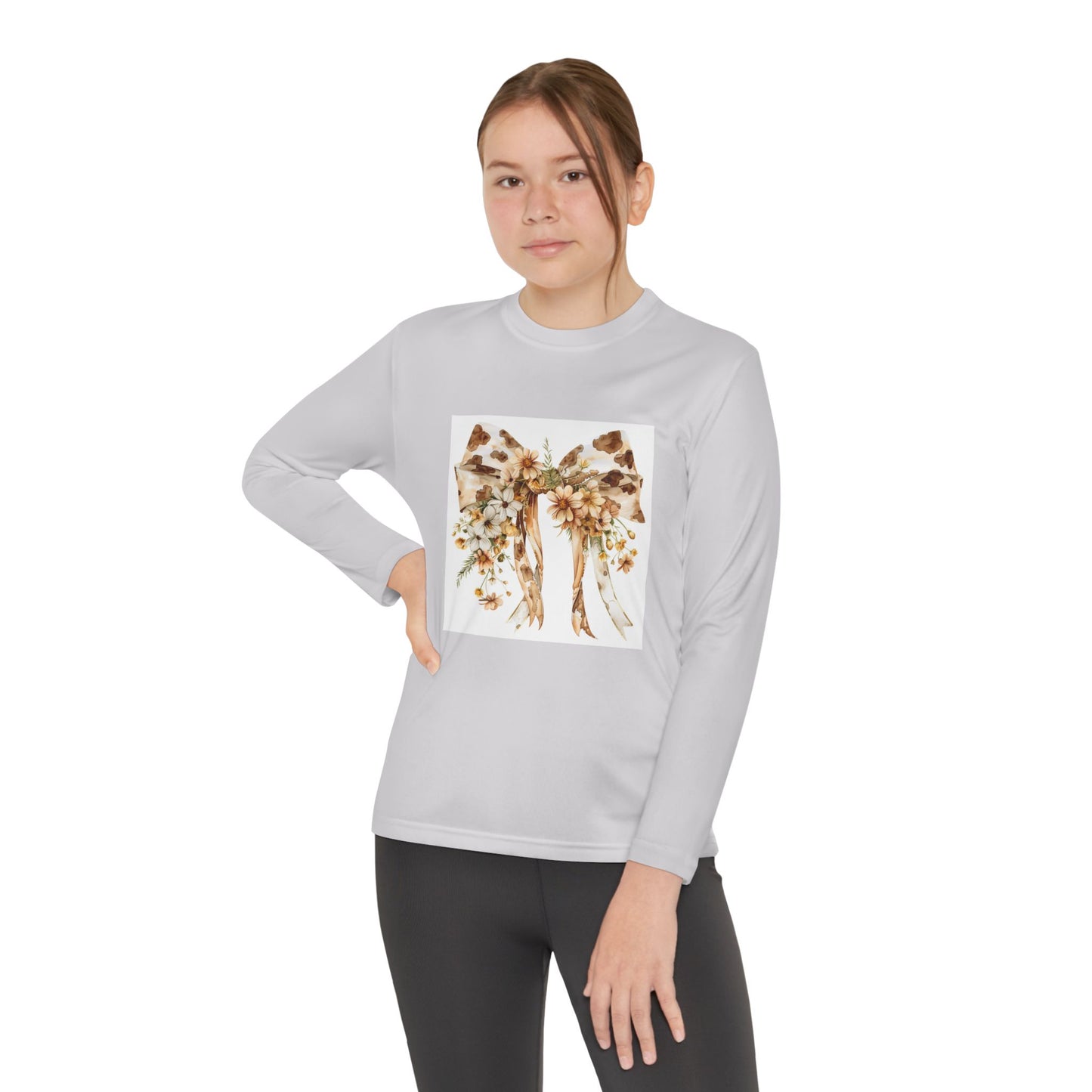 Floral Long Sleeve Youth Tee - Perfect for Spring Celebrations