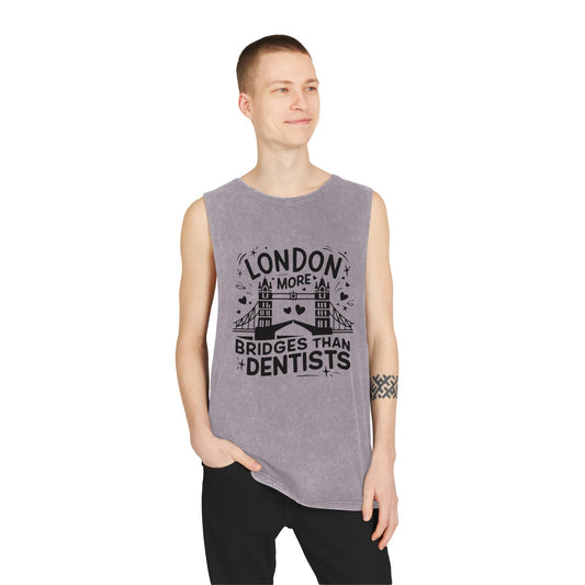 Unisex Stonewash Tank Top - London is having most Bridges
