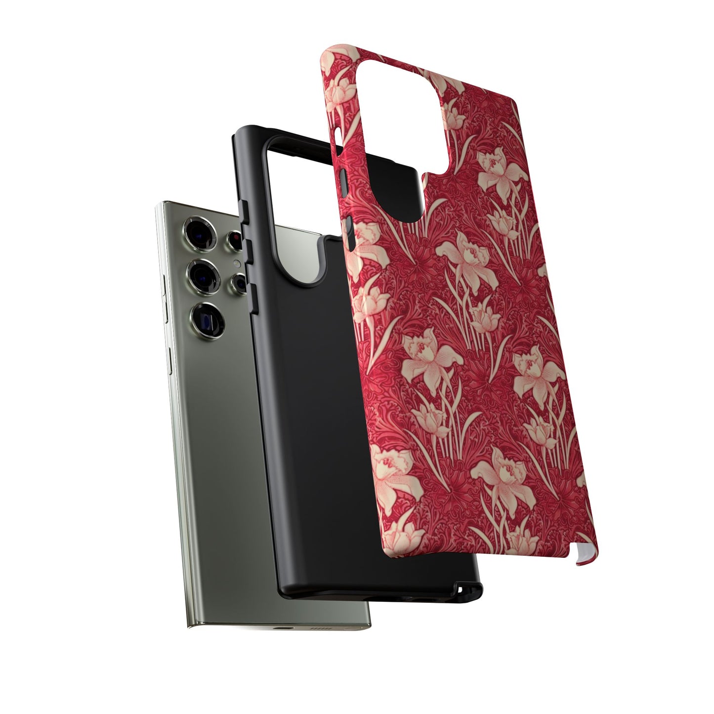 Floral Tough Phone Case - Durable, Stylish Accessory, Perfect Gift for Her, Floral Pattern, Customizable, Ideal for Daily Use