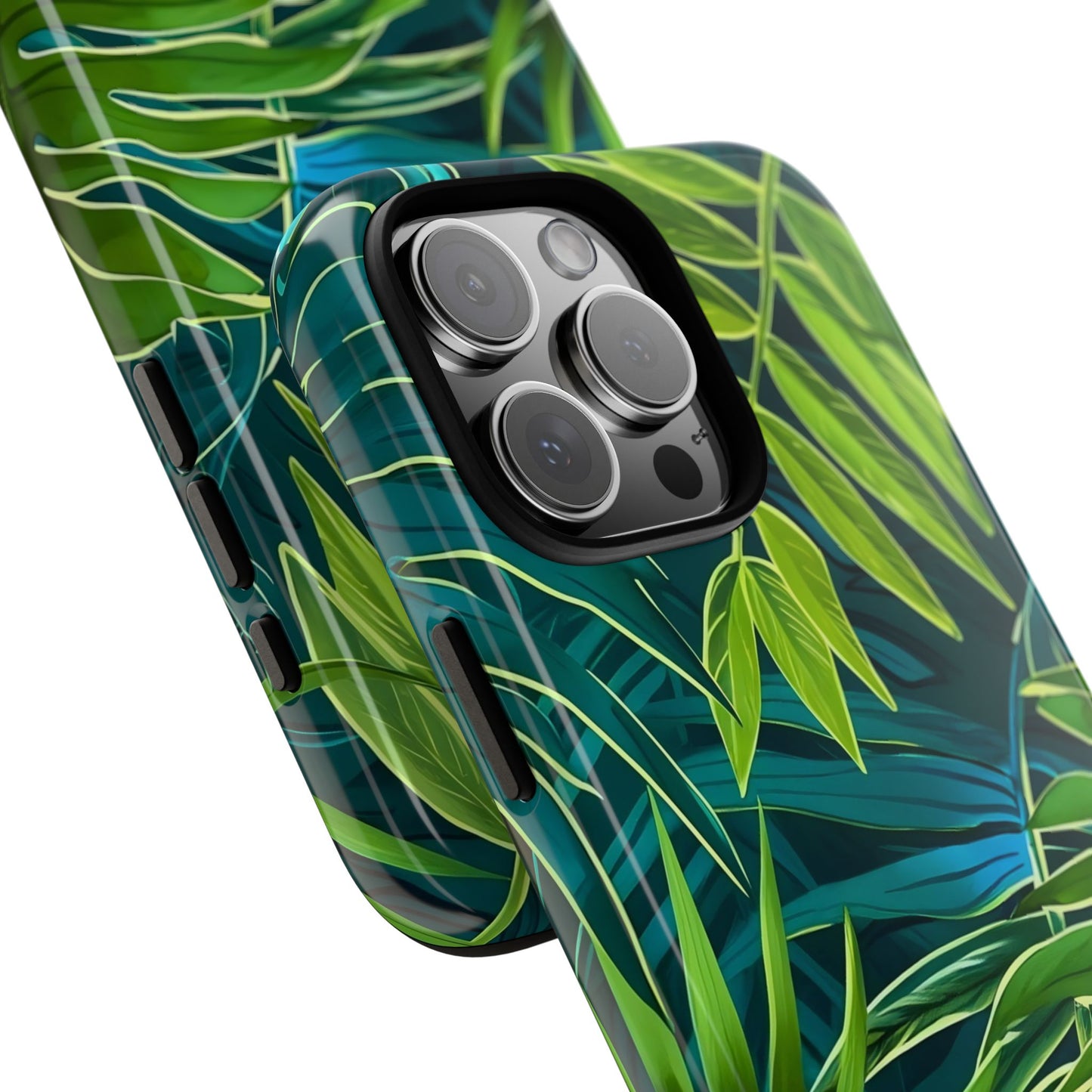 Tropical Phone Case - Durable Green Leaf Design, Eco-Friendly Gift, Trendy Accessory, Nature Lover's Case, Summer Vibes
