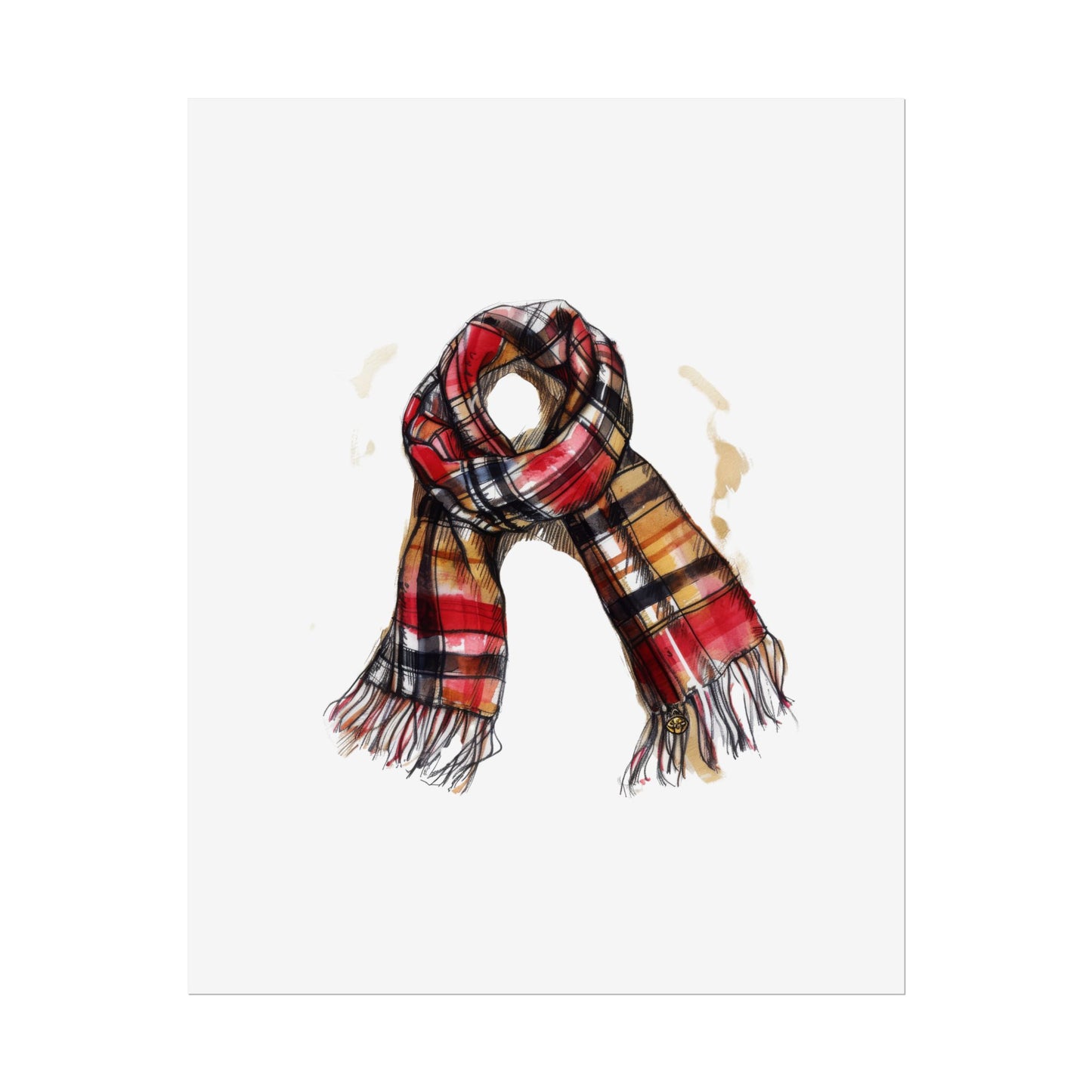 Cozy Scarf Wall Art - Fall Decor for Home, Rustic Style, Gift for Her, Cozy Vibes, Autumn Aesthetic