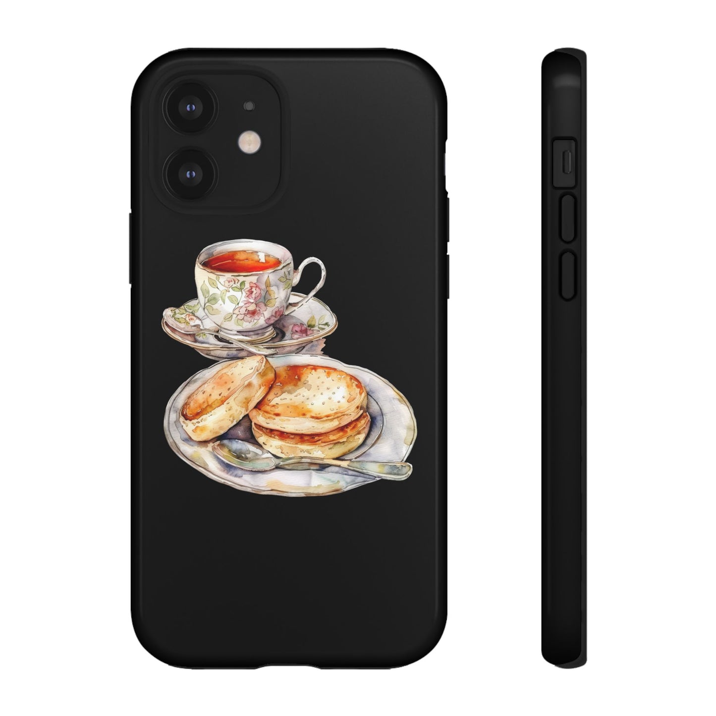 Tea Time Phone Case with Cookies Design, Cute Phone Cover, Gift for Tea Lovers, Kitchen Decor, Whimsical Style