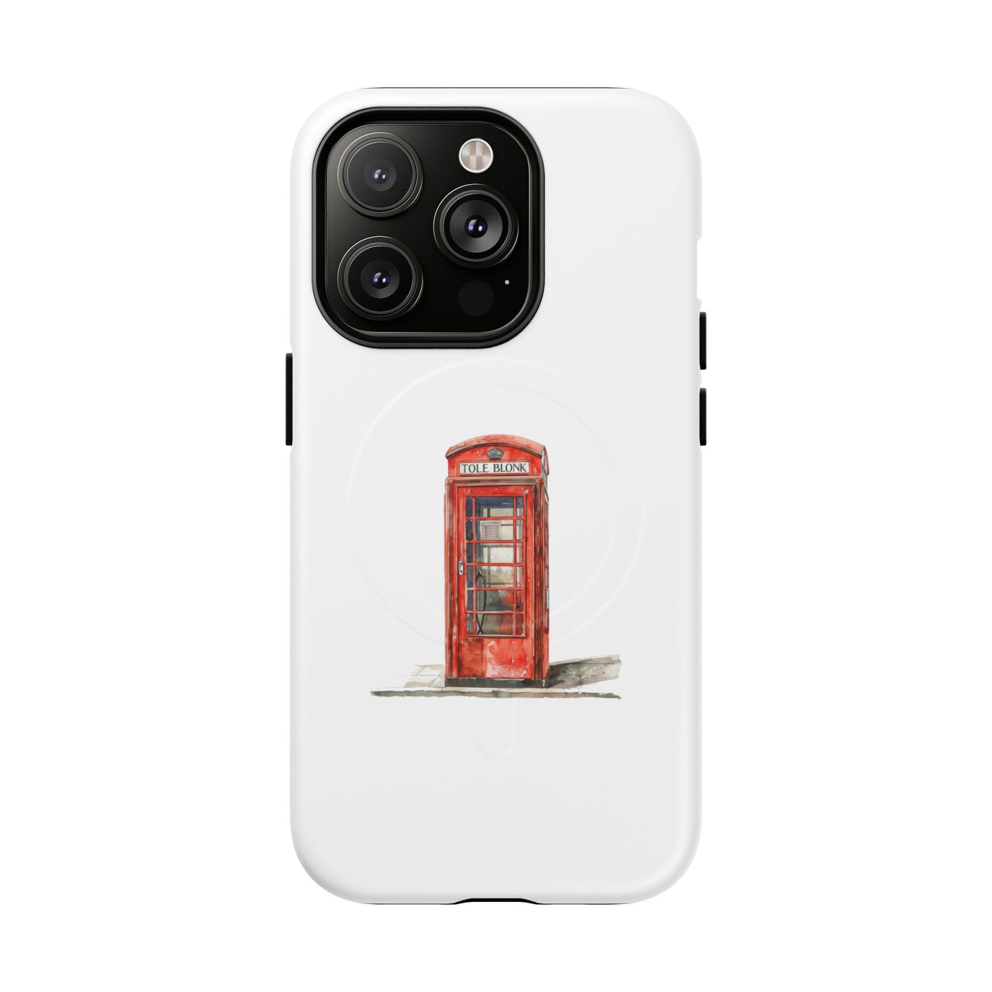 Classic London Phone Booth Magnetic Case, Tough Phone Cases, Gift for Travelers, Unique Phone Accessories, Personalized Phone Protection