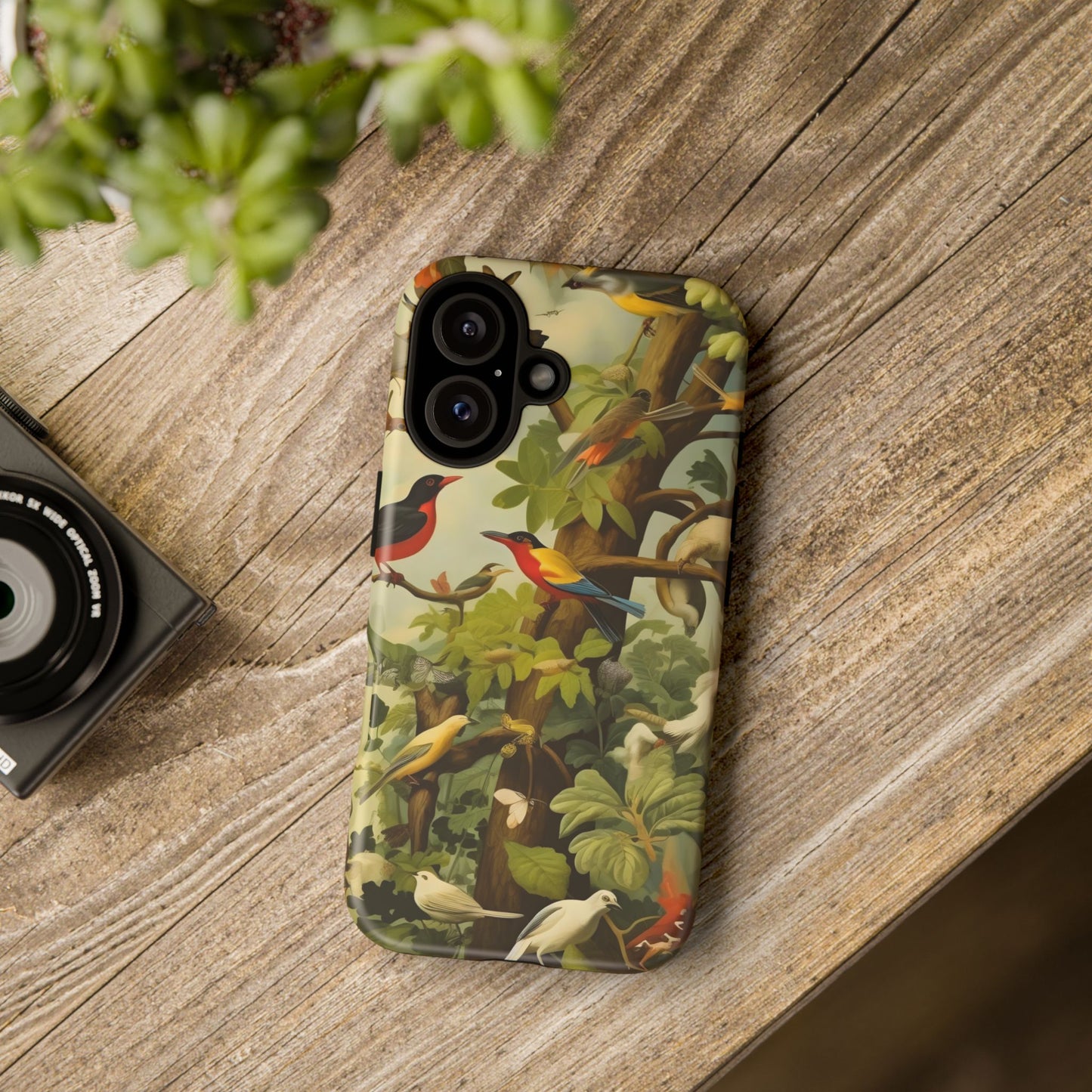 Nature-Inspired Phone Case, Tropical Bird Phone Case, Floral iPhone Case, Unique Phone Cover, Gift for Bird Lovers, Eco-Friendly Phone Case