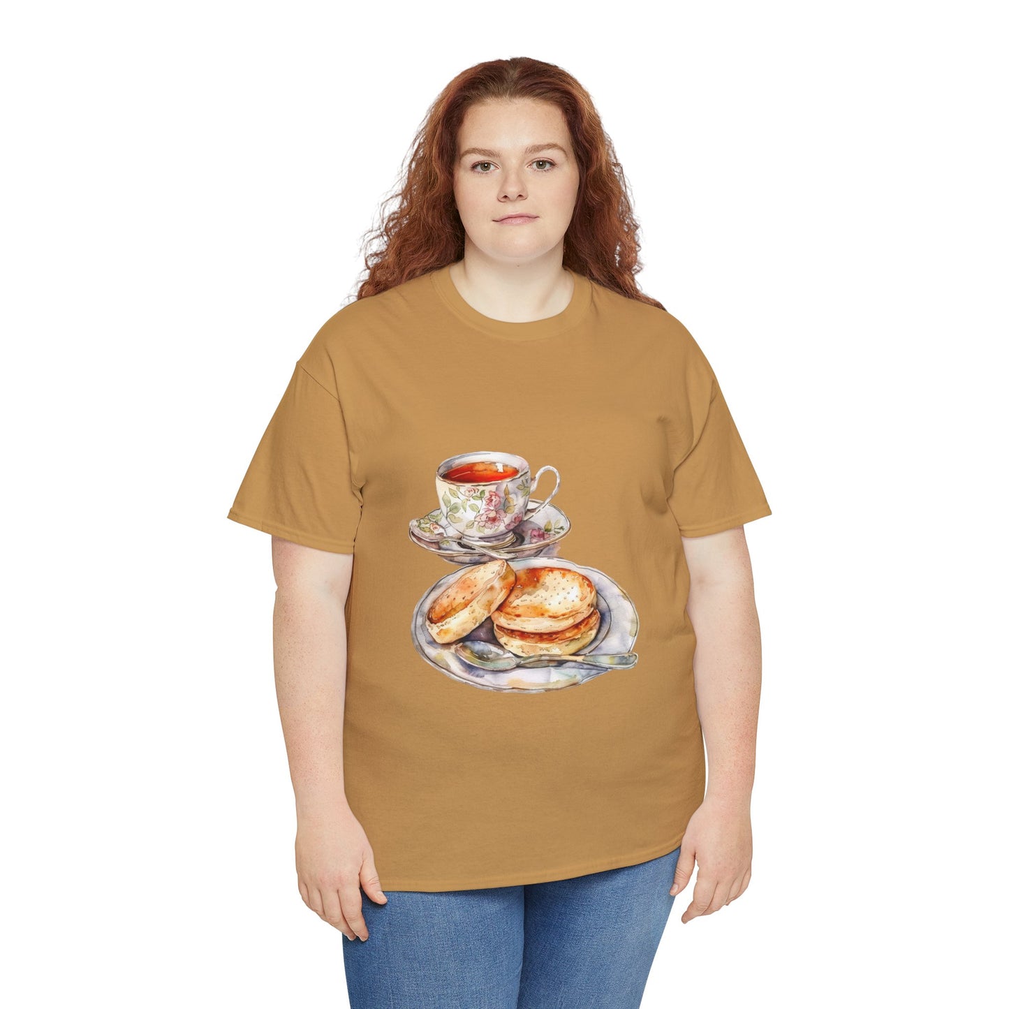 Unisex Heavy Cotton Tee - Heritage on a Plate - Exploring British Cuisine