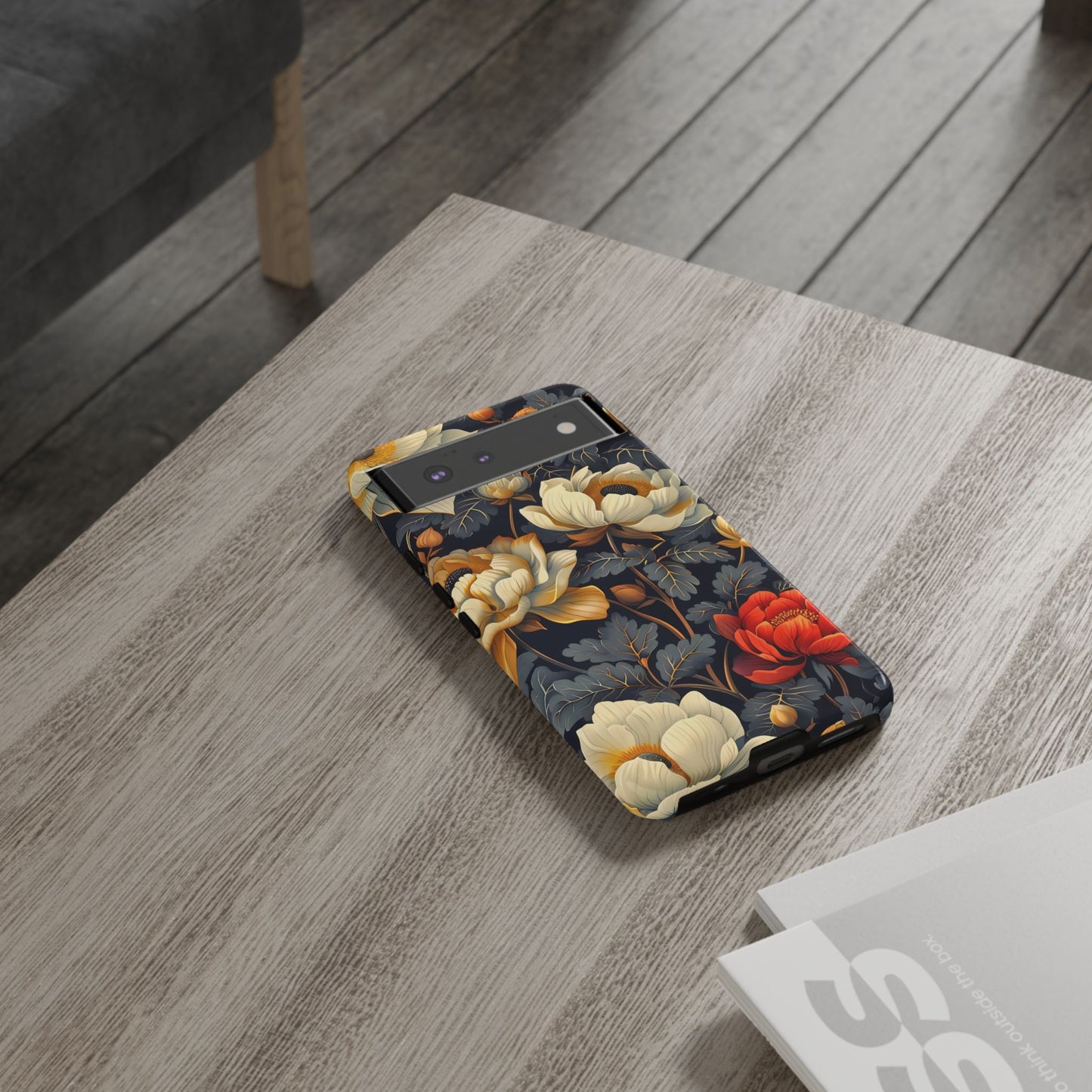 Floral Phone Case - Tough Cases, Stylish Mobile Cover, Flower Design, Holiday Gift, Trendy Accessory, Eco-Friendly Case