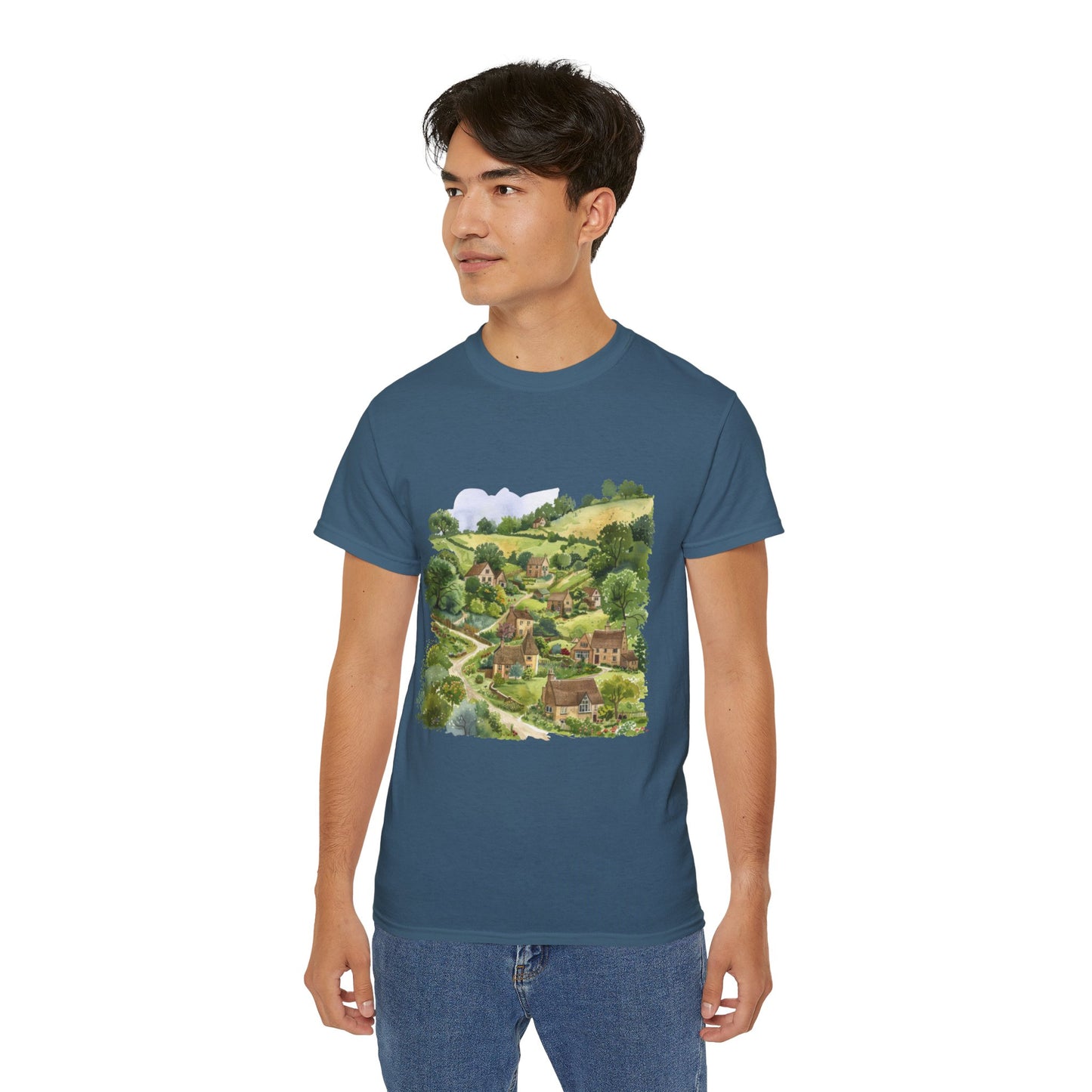 Unisex Ultra Cotton Tee - The Charm of British Nature and Culture