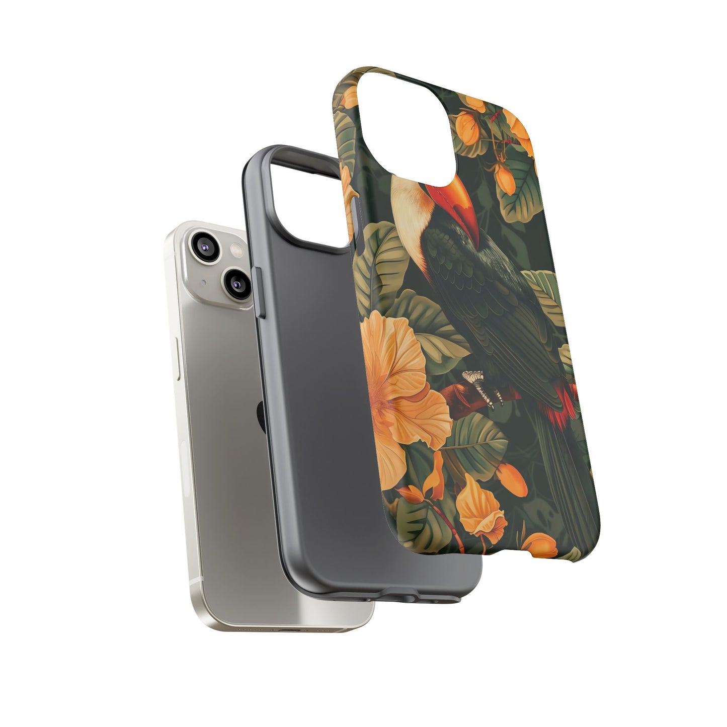 Tropical Toucan Phone Case, Exotic Bird Cover, Nature Lover Gift, Eco-Friendly Design, Customizable Tech Accessory