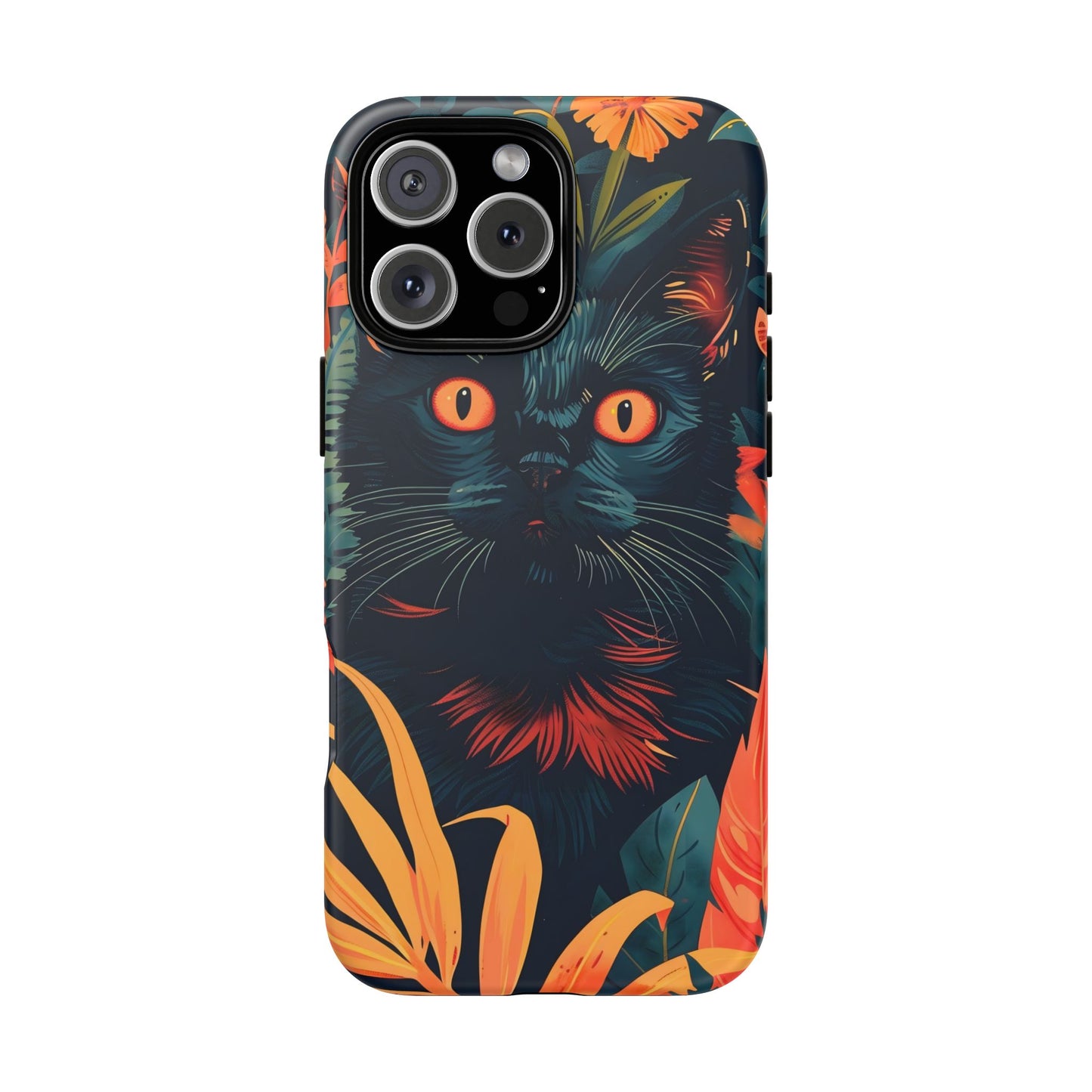 Feline Jungle iPhone Case - Tough and Unique Cat Design, Pet Lover Gift, Animal Phone Accessory, Nature Inspired, Halloween Style