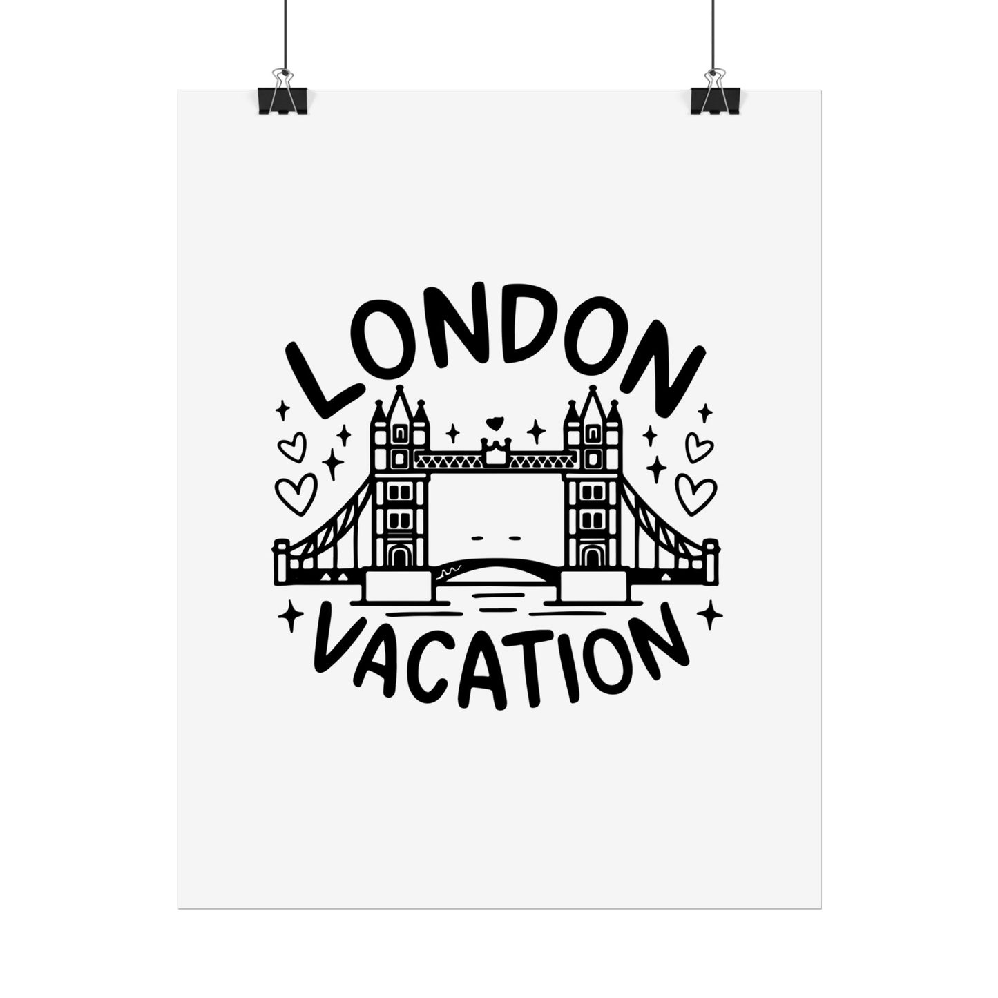 London Vacation Rolled Poster - Travel Decor for Home, Wall Art Print, Gift for Travelers, London Artwork, Holiday Gift Idea