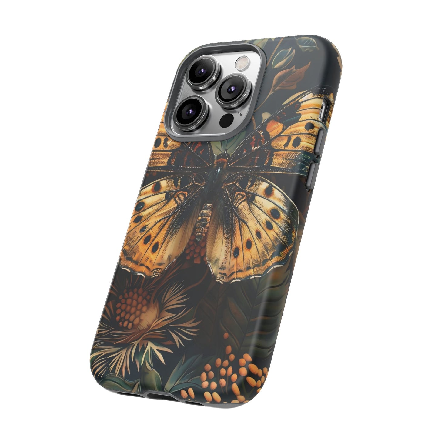 Butterfly Floral Phone Case, Tough Cases, Protective Cover, Unique Gift, Nature Lover, Art Print, Spring Decor