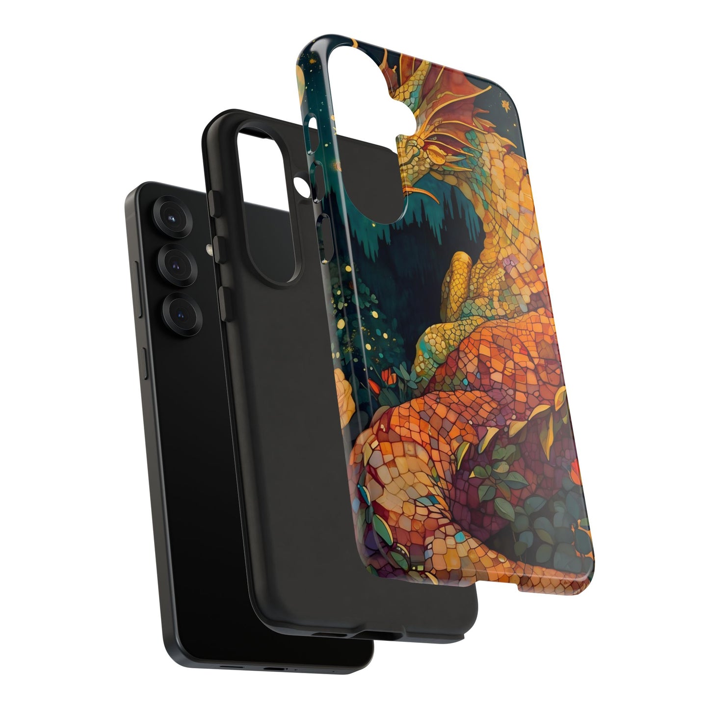 Dragon Art Phone Case, Tough Phone Cover, Fantasy Gift, Unique Mobile Accessory, Dragon Lover Gift, Stylish Protection