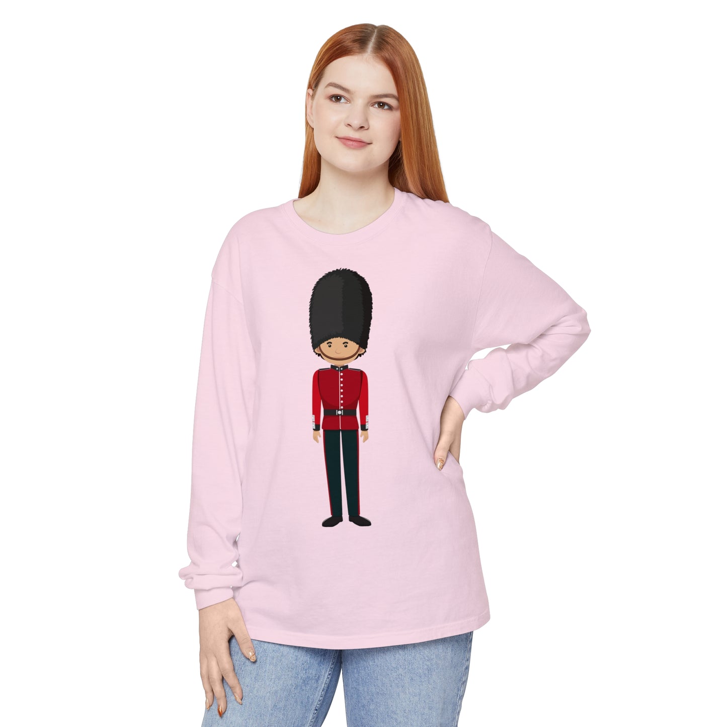 Unisex Garment-dyed Long Sleeve T-Shirt - Bodmin’s Brave - The Iconic Red Jacket