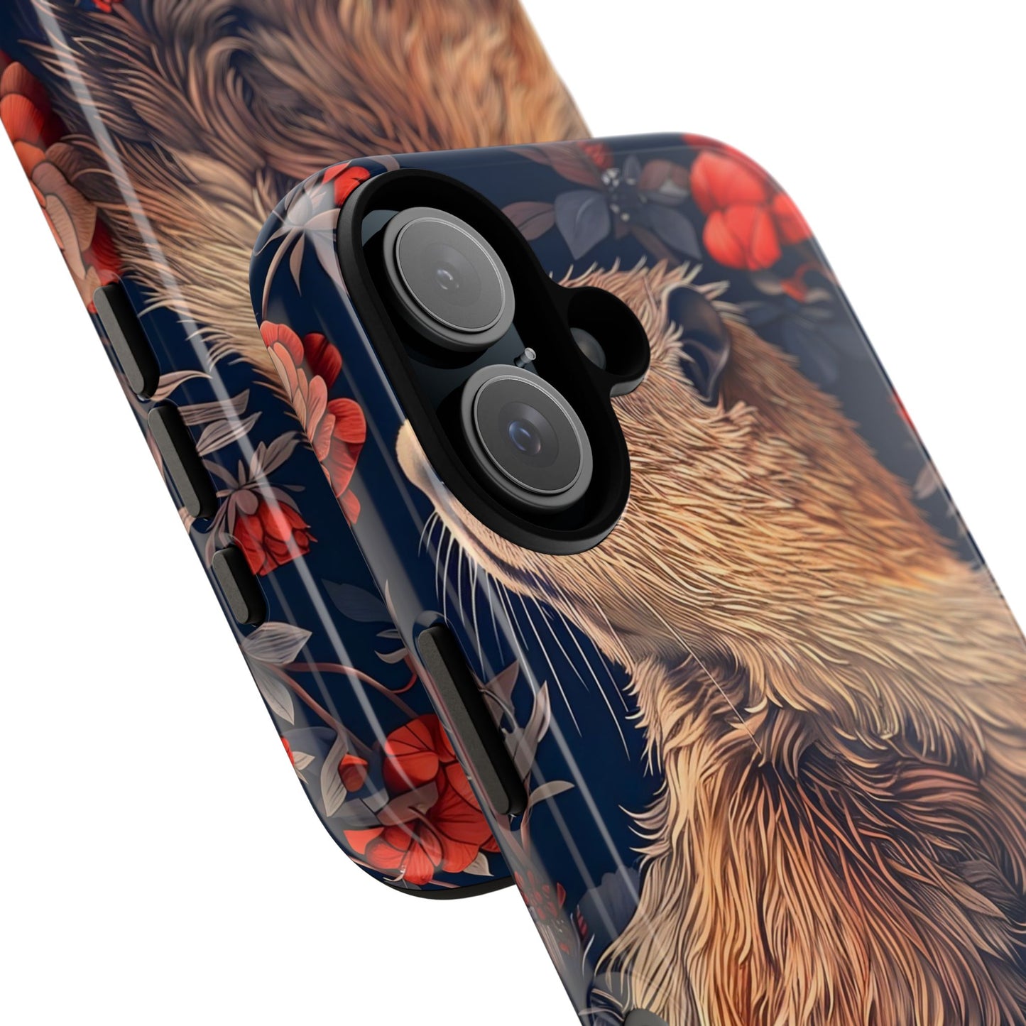 Floral Critter Phone Case, Tough Cases for Animal Lovers, Protective Cases for Phones, Unique Gift for Wildlife Enthusiasts