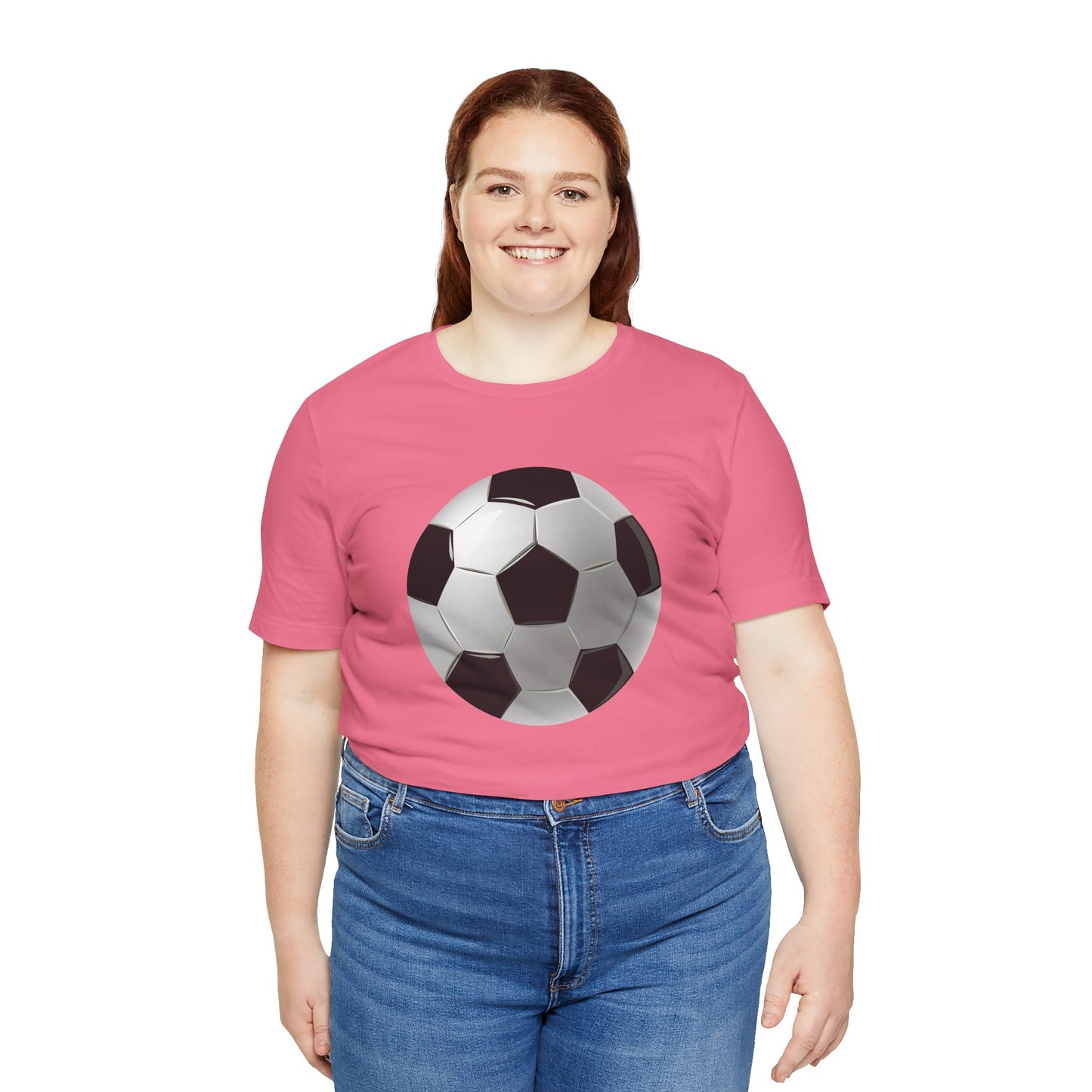 Unisex Jersey Short Sleeve Tee - Dynamic Football Design - Sports Passion and Energy