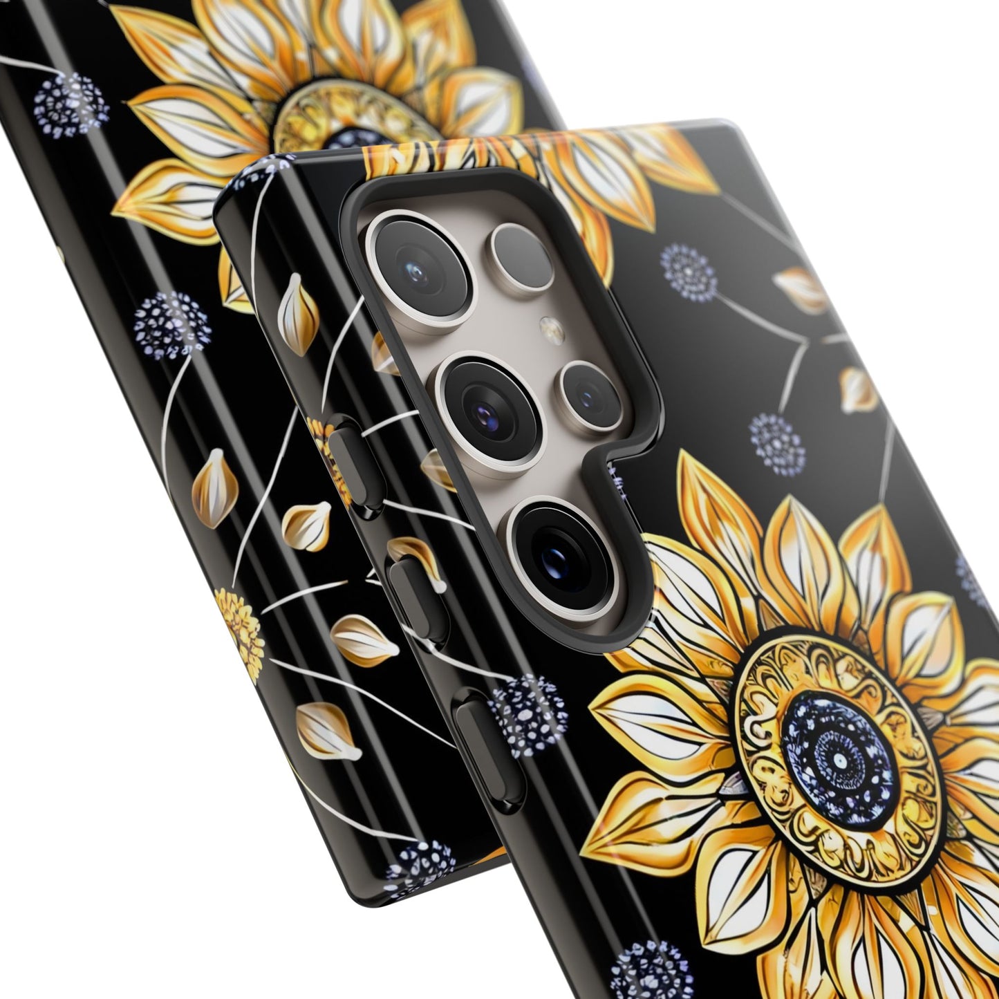 Floral Phone Case with Mandala Design, Tough Cases for iPhone & Samsung, Boho Style, Gift for Her, Unique Accessories