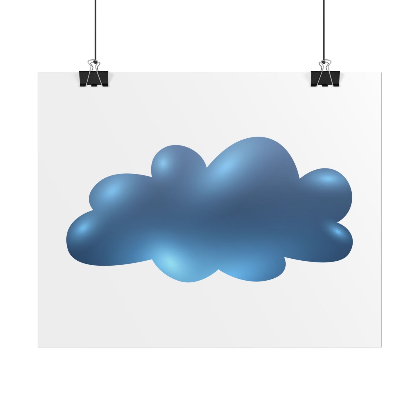 Blue Cloud Art Print, Minimalist Wall Decor, Kids Room Wall Art, Nursery Poster, Aesthetic Home Decor, Modern Art Print