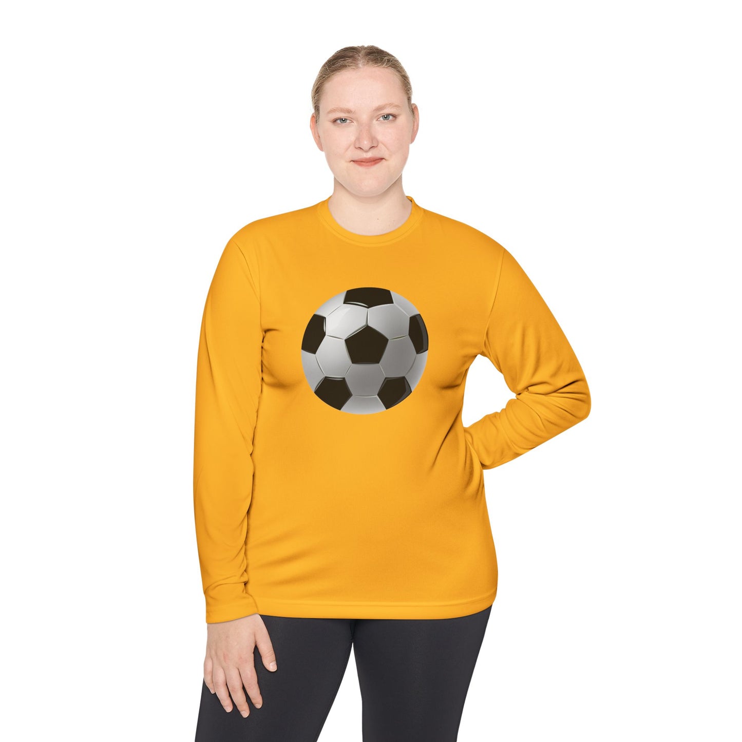 Unisex Long Sleeve Tee - Soccer Ball - Lightweight Athletic Shirt for Active Fans