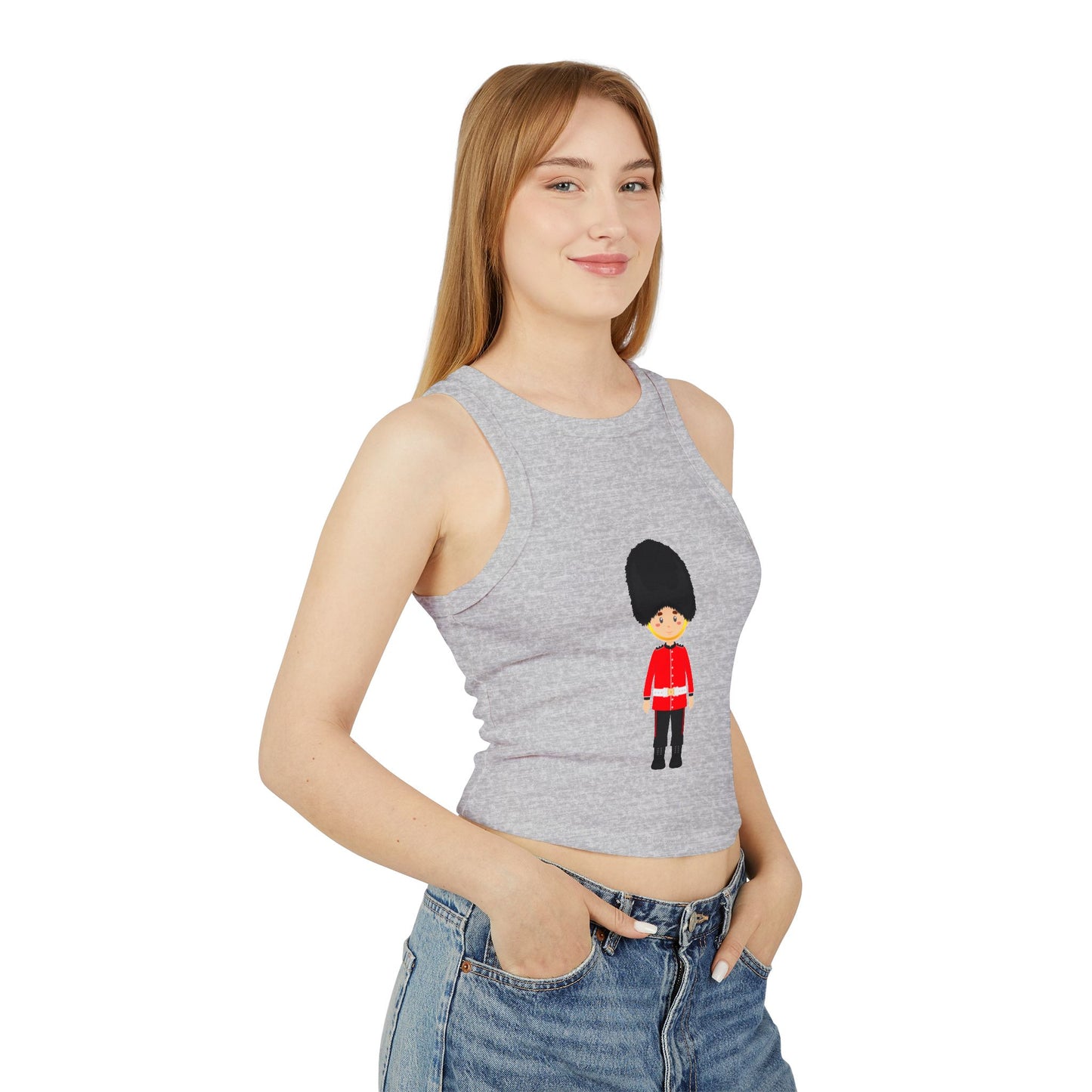 Women's Micro Rib Racer Tank Top - Red Jacket - Bodmin Keep