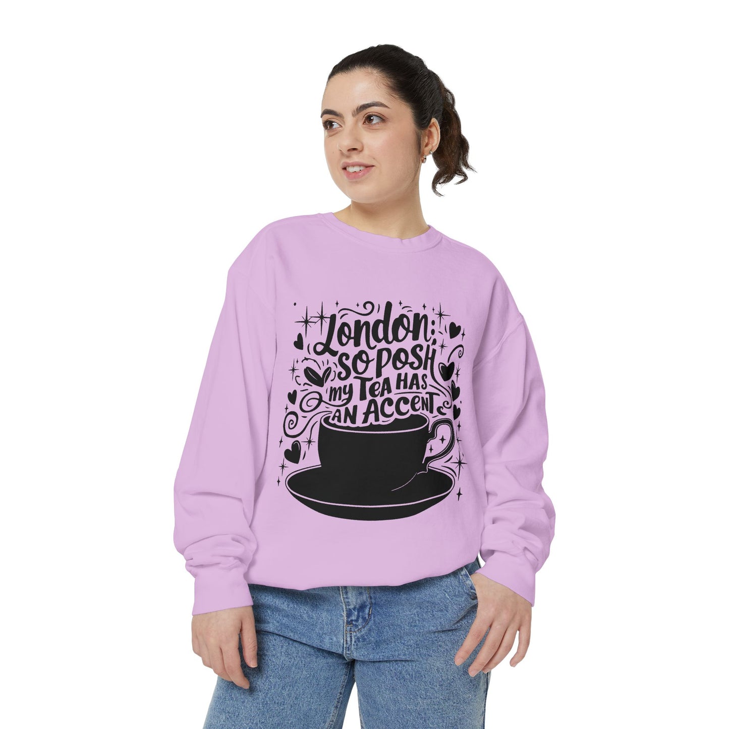 Unisex Garment-Dyed Sweatshirt - London's Nostalgic Tea