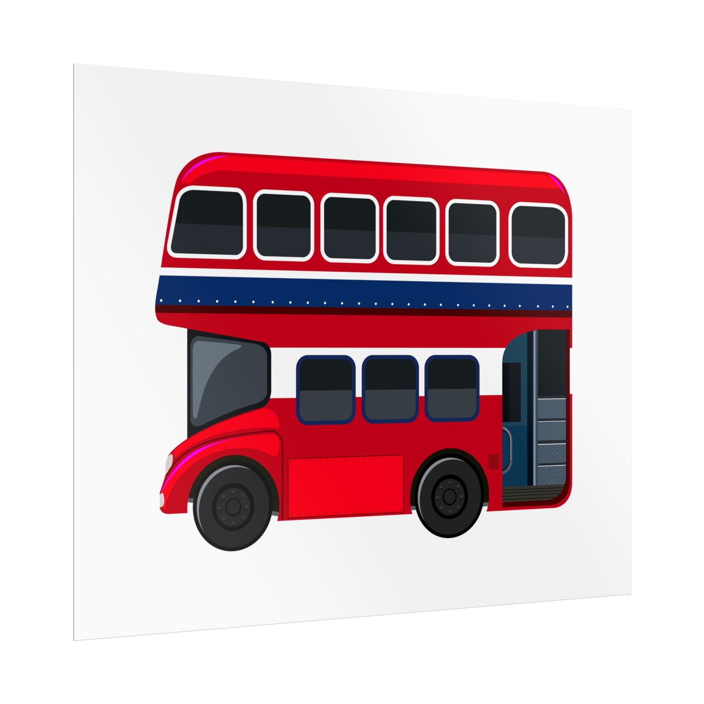 Red Double Decker Bus Rolled Posters