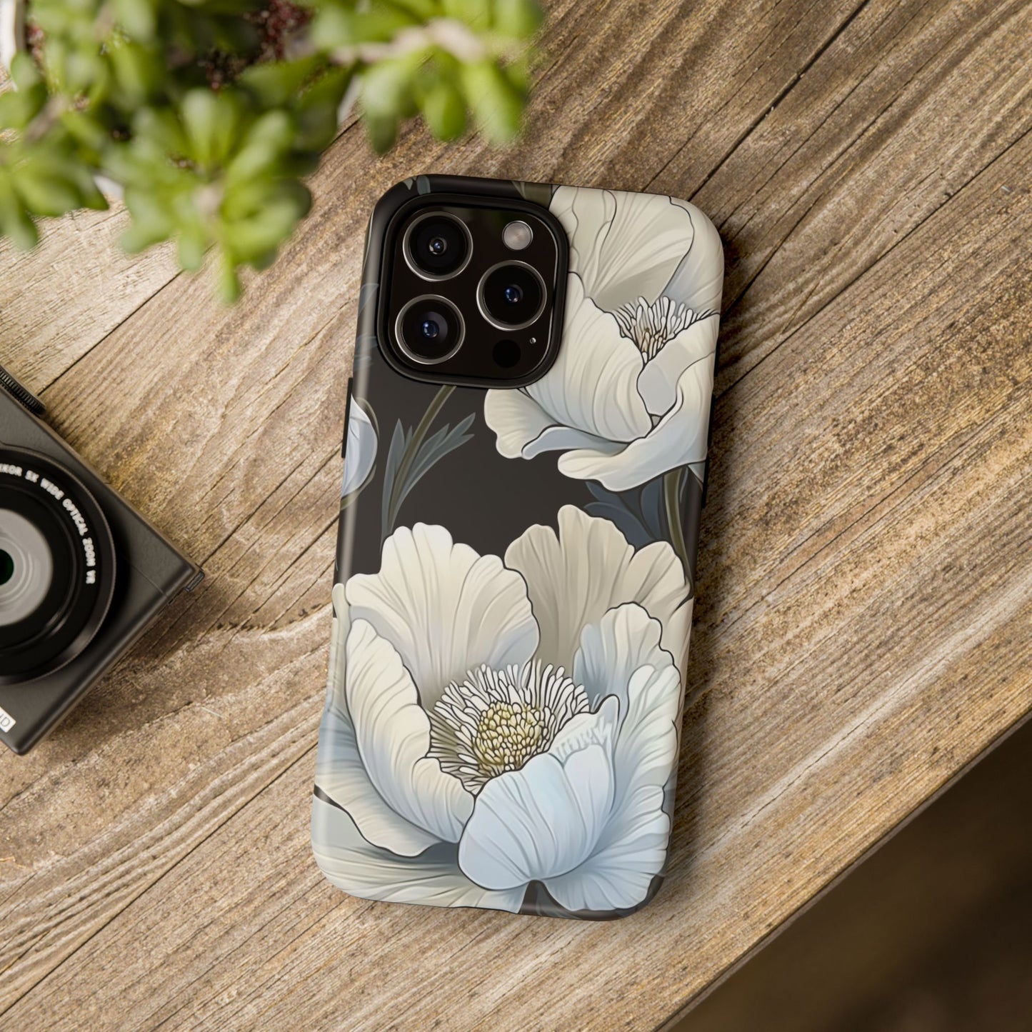 Floral Phone Case, Tough Cases for Women, Stylish Phone Cover, Floral Design Phone Protector, Nature Inspired Tech Accessories