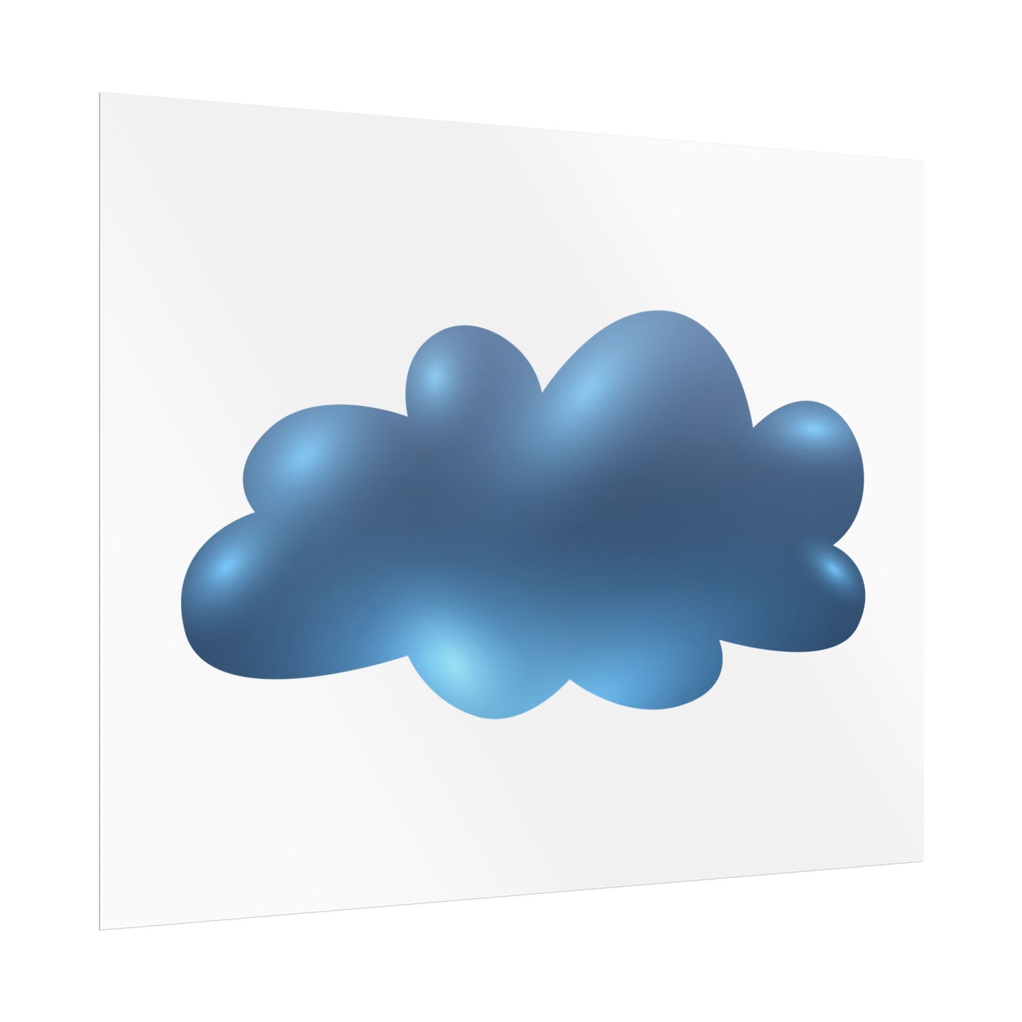 Blue Cloud Art Print, Minimalist Wall Decor, Kids Room Wall Art, Nursery Poster, Aesthetic Home Decor, Modern Art Print