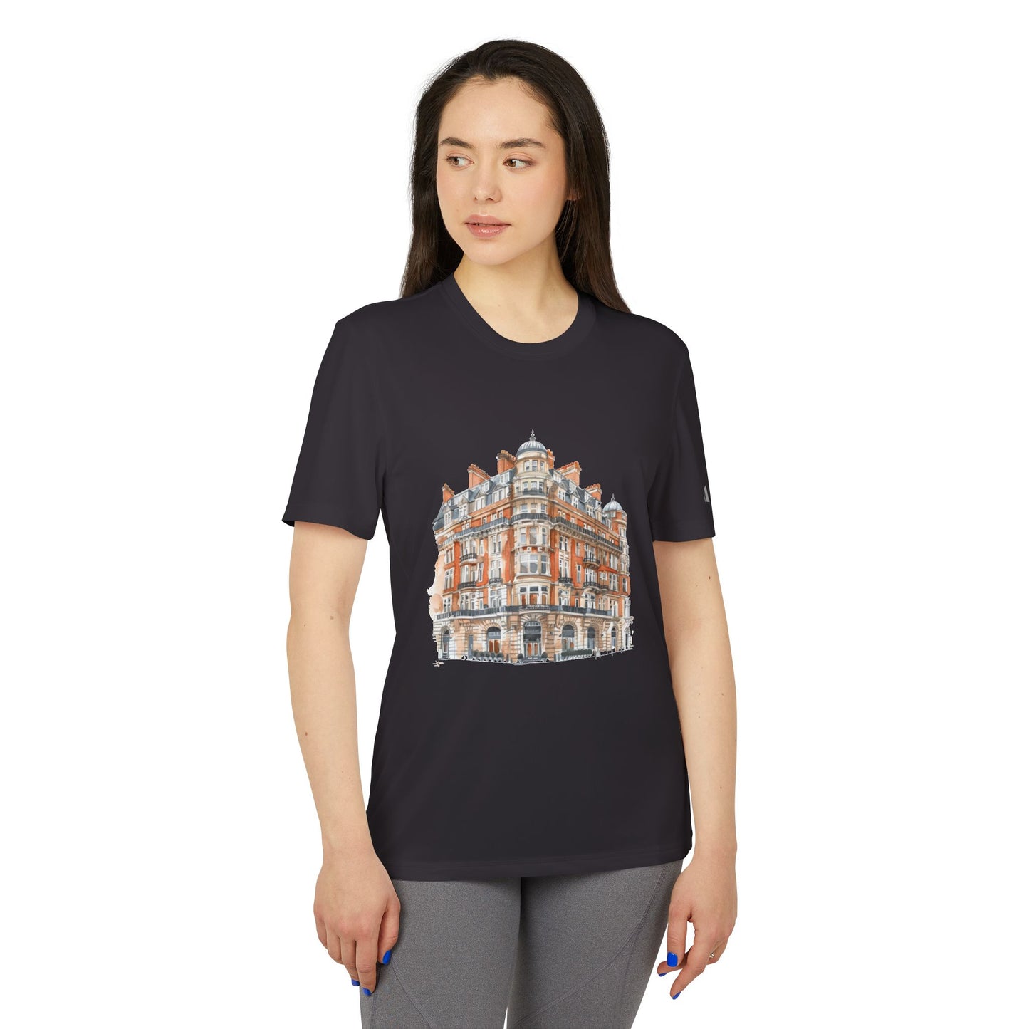 Adidas Unisex Sport T-Shirt - Urban Building Design - Classic British Architecture - Elegant Historic Building