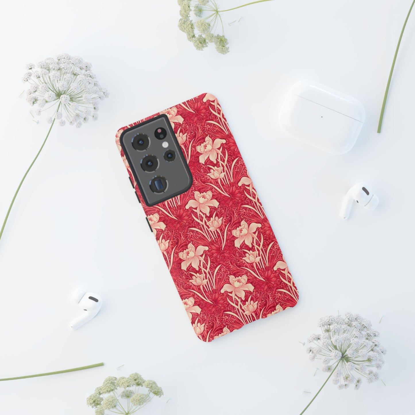 Floral Tough Phone Case - Durable, Stylish Accessory, Perfect Gift for Her, Floral Pattern, Customizable, Ideal for Daily Use
