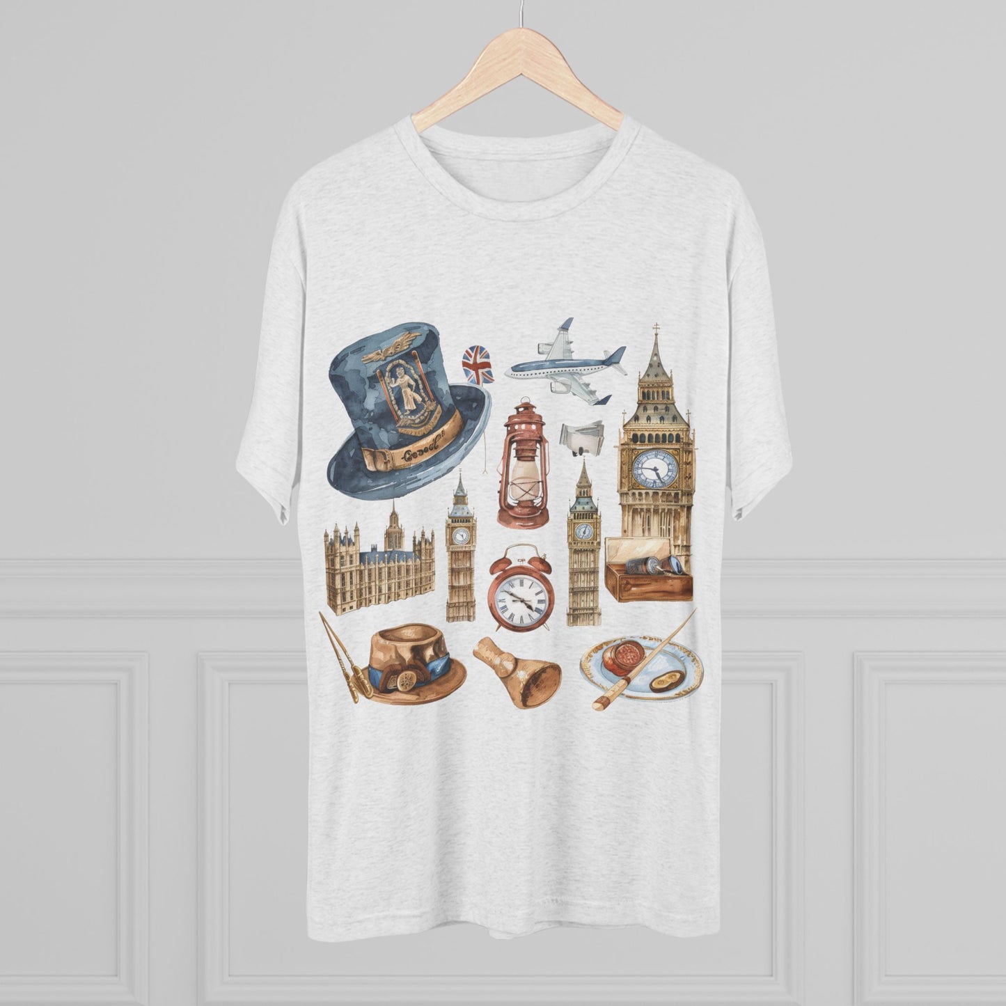 Vintage England Classy Unisex Tri-Blend Crew Tee