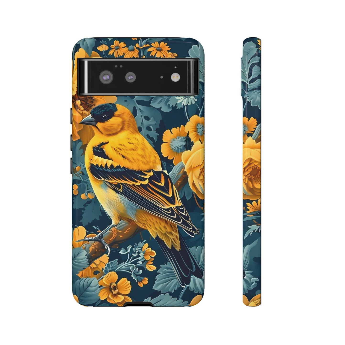 Colorful Bird Phone Case, Tough Phone Cover, Floral Phone Accessories, Nature Lover Gift, Unique Smartphone Case, Birthday Present