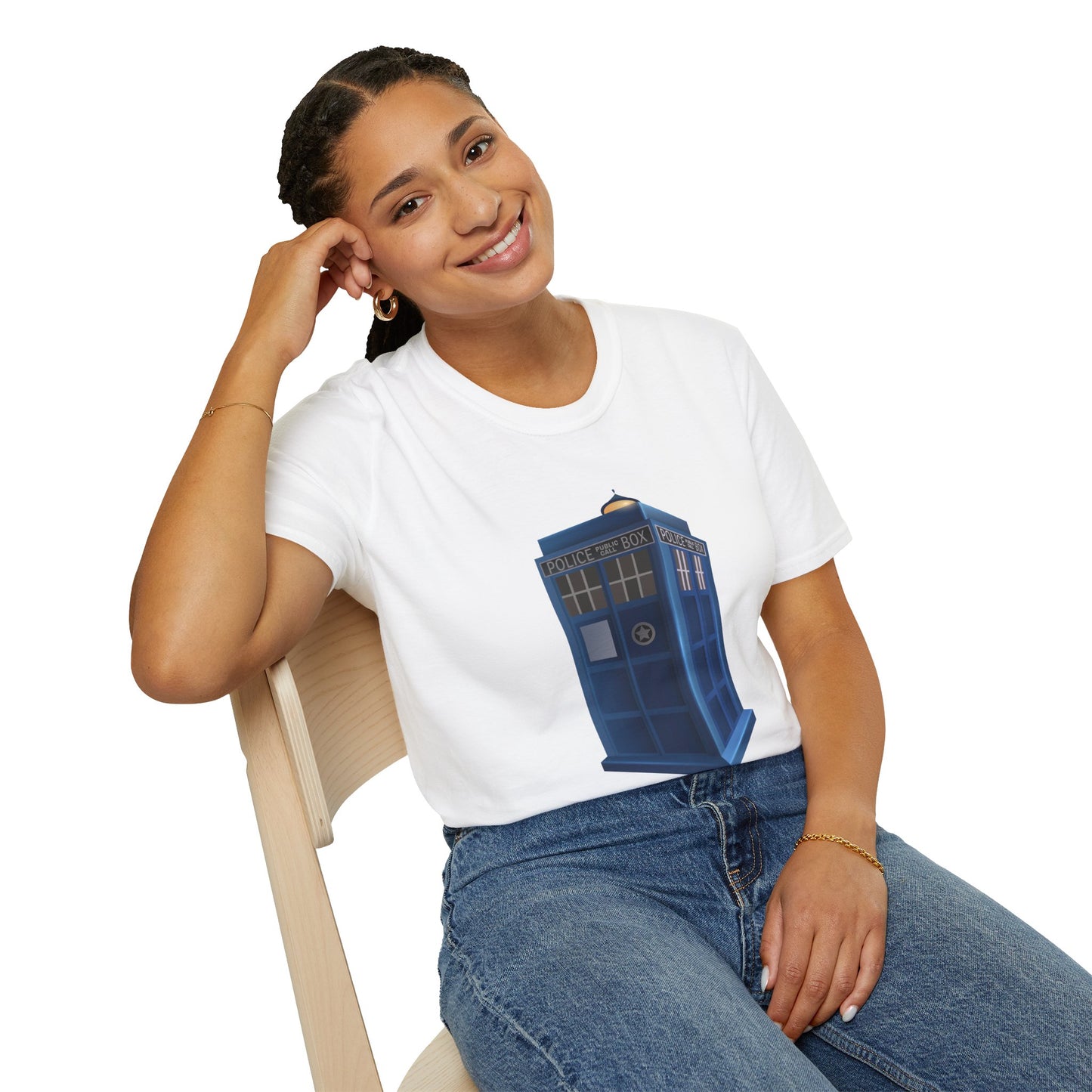 Unisex Softstyle T-Shirt - British Police Public Call Box - Iconic TARDIS