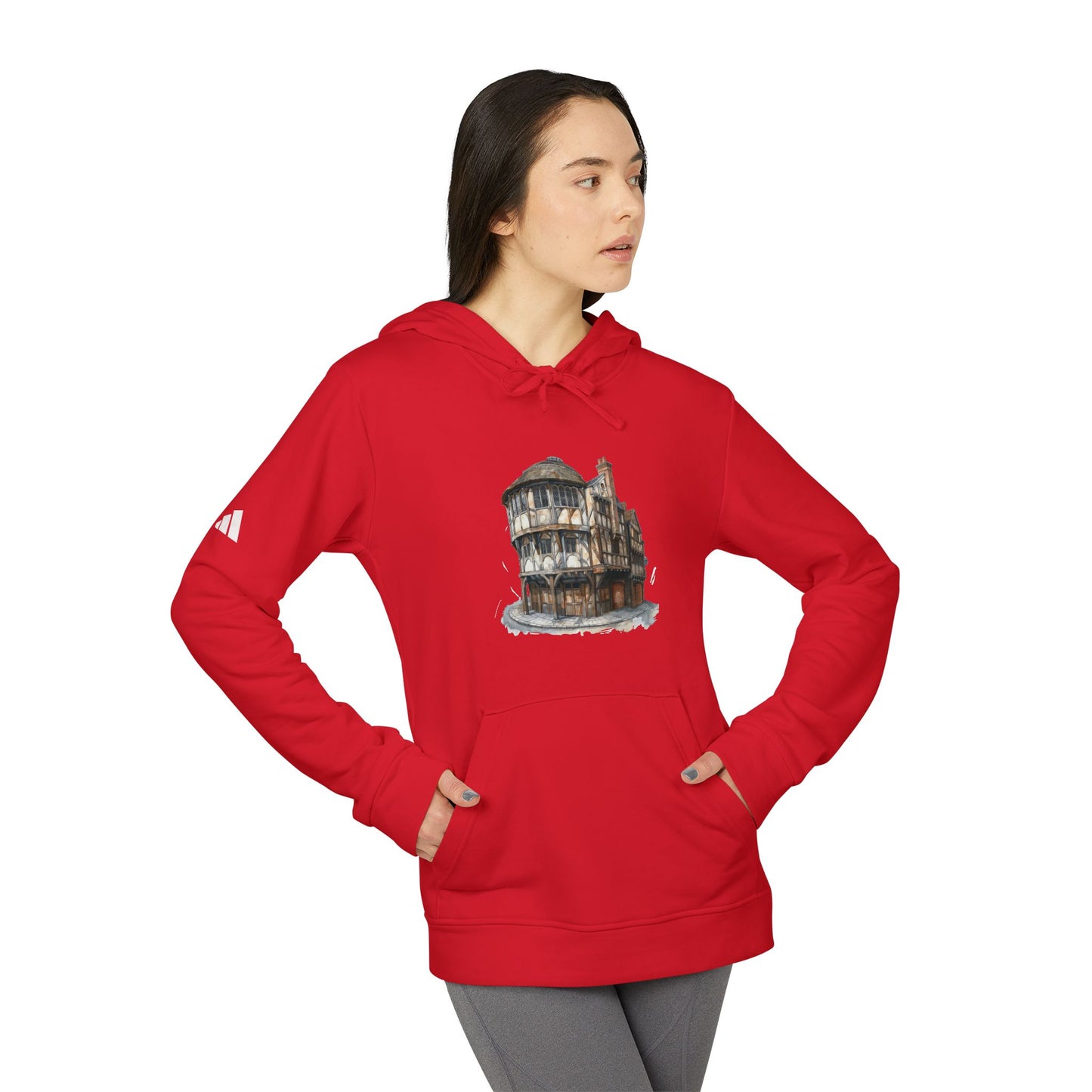 adidas Unisex Fleece Hoodie - Ale & Atmosphere: The Quintessential British Pub