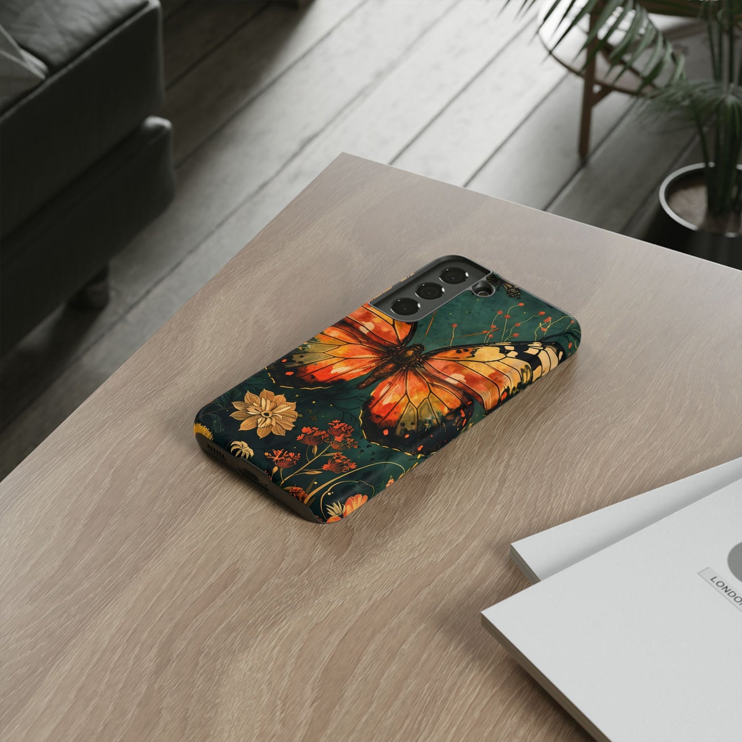 Butterfly Phone Case – Tough Cases for Nature Lovers, Floral Design, Butterfly Art, Unique Gift, Eco-Friendly Protection