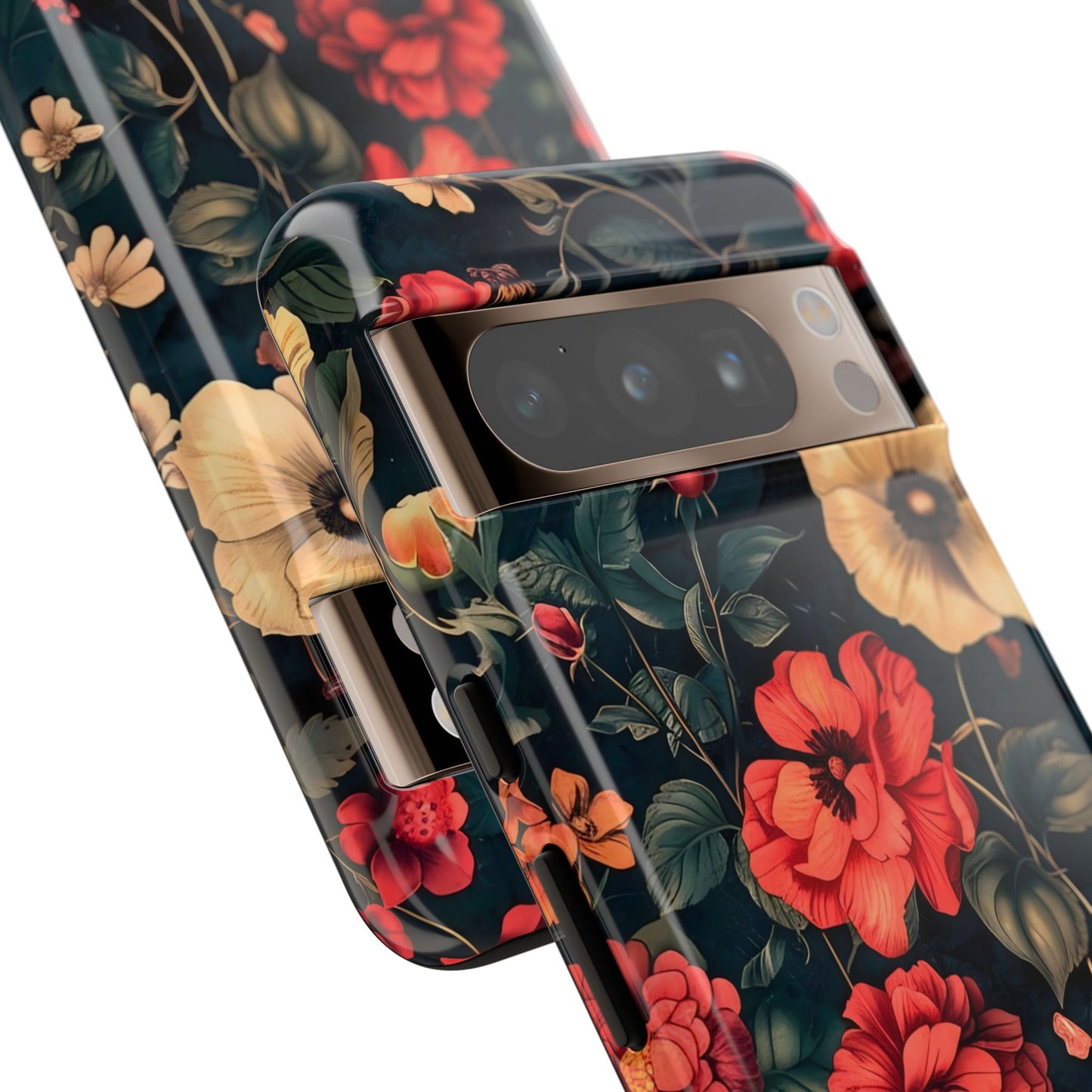 Floral Phone Case, Tough Cases, Flower Motif, Protective Cover, Gift for Her, Floral Design, Spring Accessory