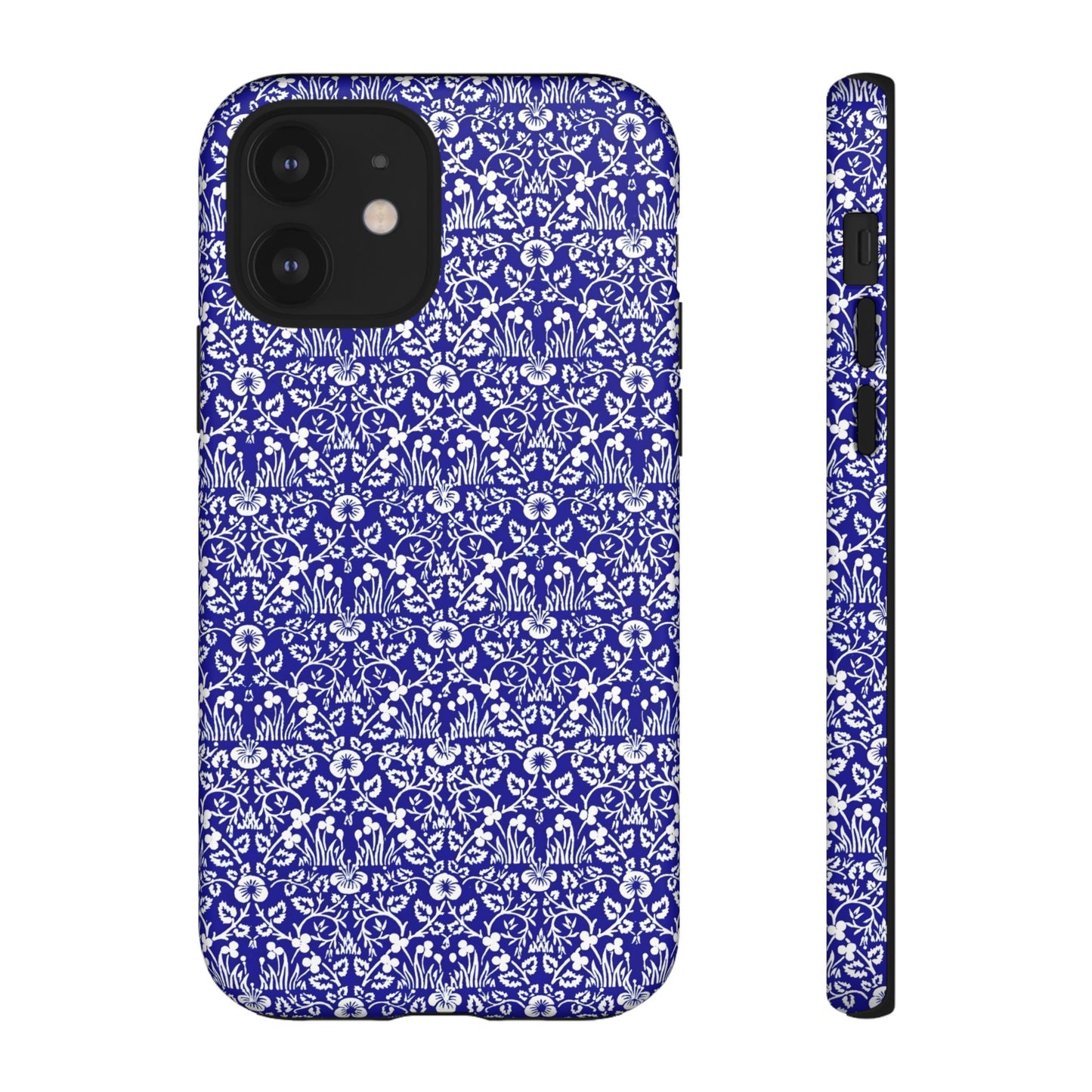 Elegant Floral Phone Case - Tough Cases, Blue Floral Design, Stylish Phone Accessory, Unique Gift, Modern Tech Protection