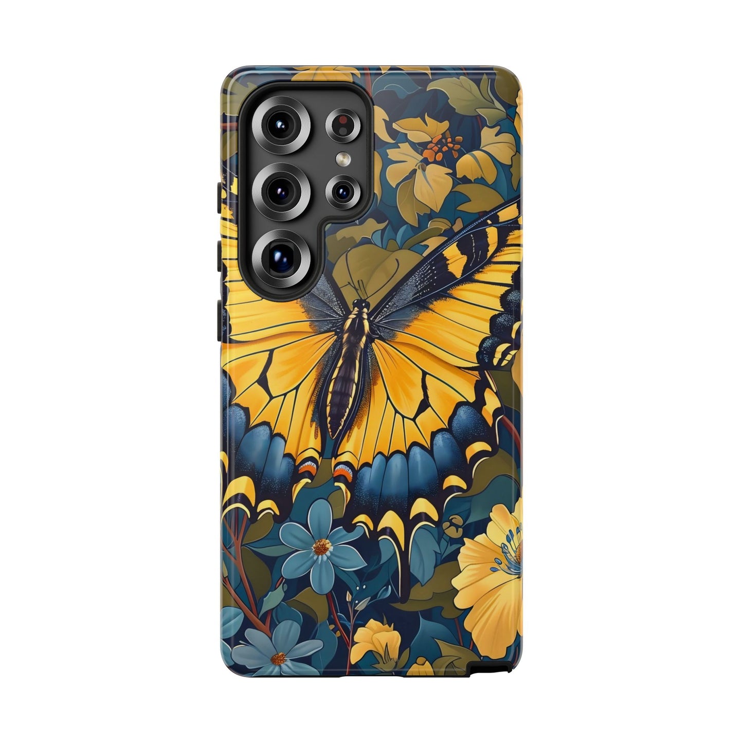 Colorful Butterfly Phone Case, Floral Design, Tough Cases, Protective Cover, Gifts for Nature Lovers, Birthday Present
