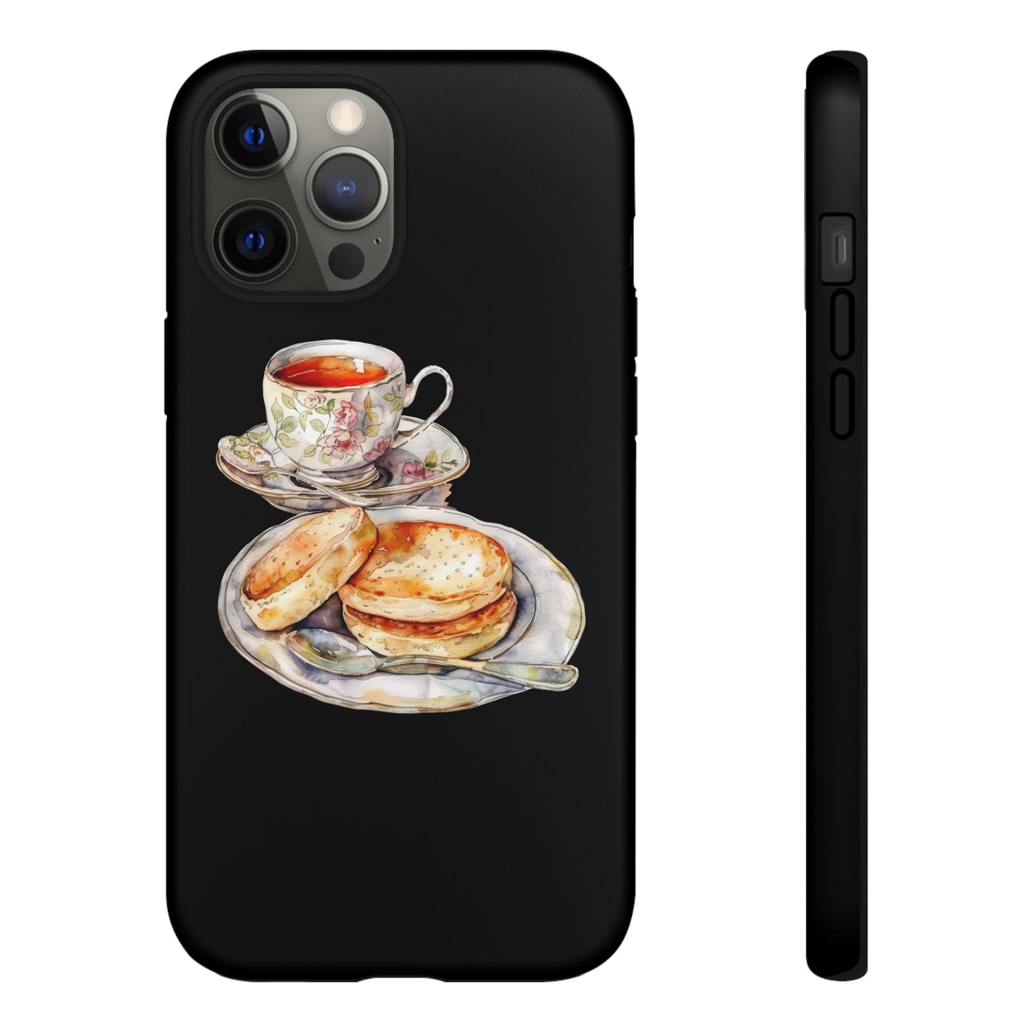 Tea Time Phone Case with Cookies Design, Cute Phone Cover, Gift for Tea Lovers, Kitchen Decor, Whimsical Style