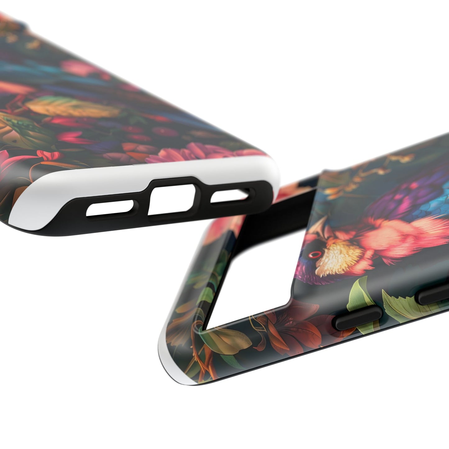 Tough Cases: Vibrant Tropical Bird Phone Case, Floral Smartphone Cover, Nature Lover Gift, Boho Phone Accessory, Cute Bird Case