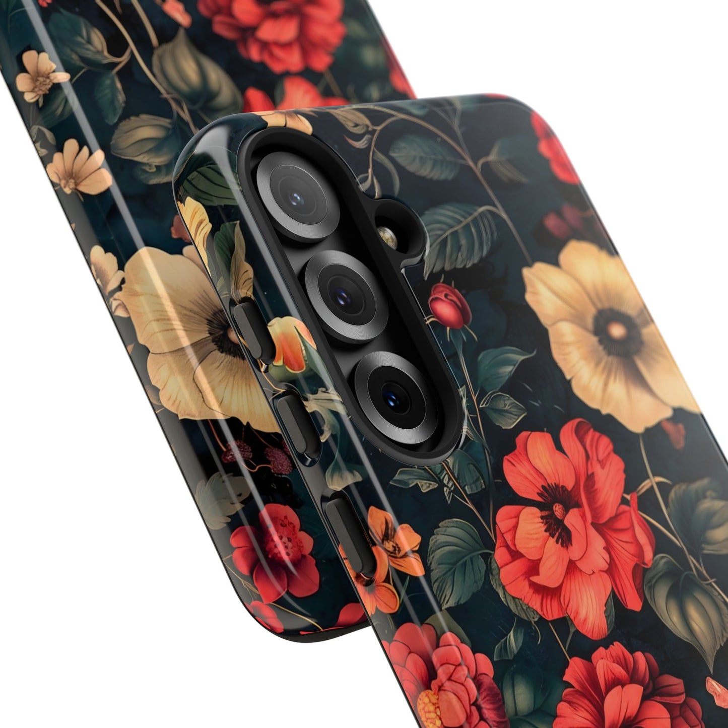 Floral Phone Case, Tough Cases, Flower Motif, Protective Cover, Gift for Her, Floral Design, Spring Accessory