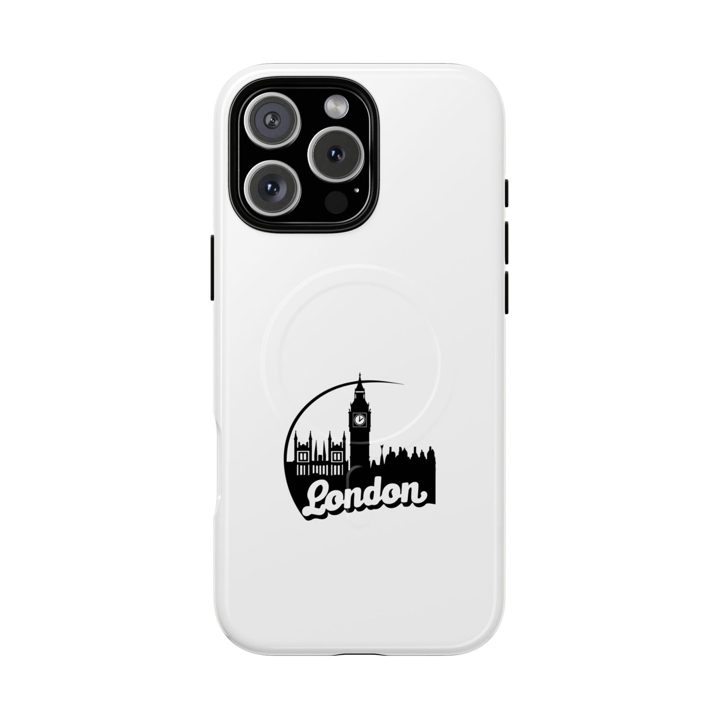 Stylish Tough Magnetic Phone Case with London Skyline, Unique Design, Perfect Gift for Travelers, Phone Protection, Customizable Accessories
