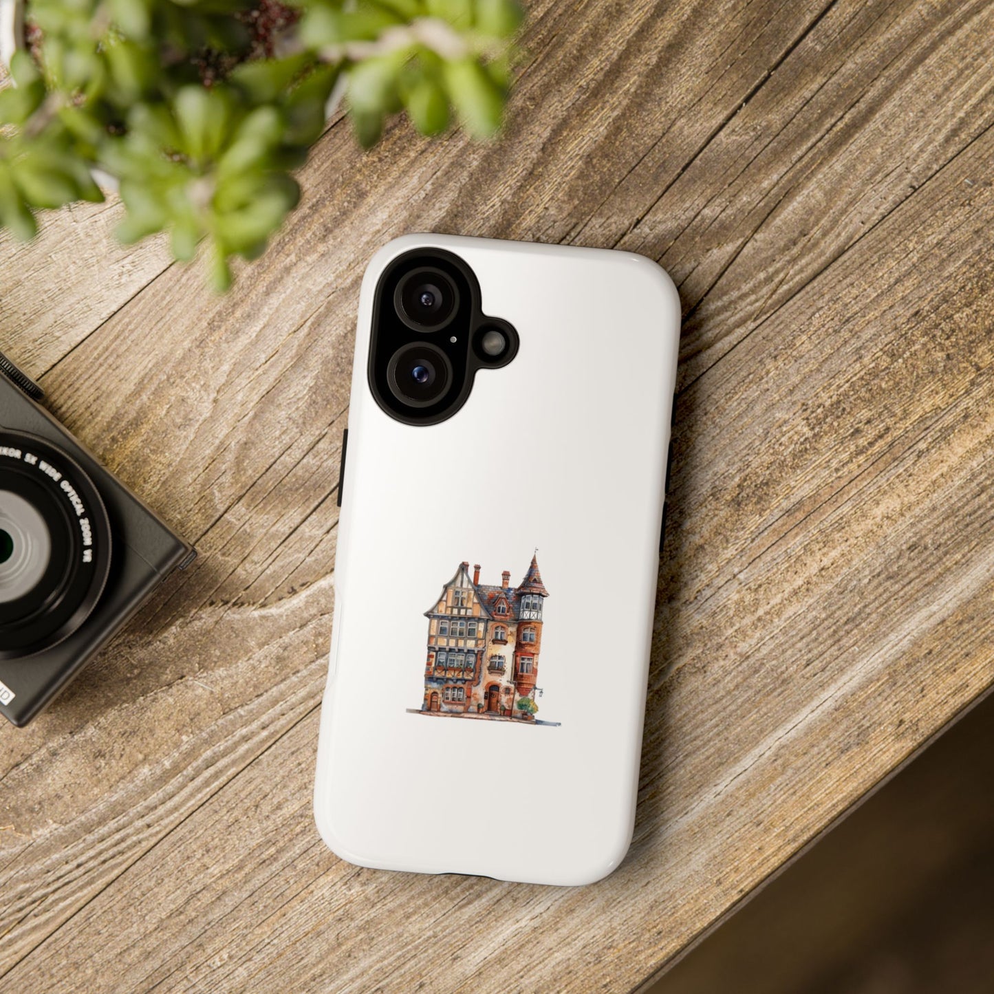 Artistic Phone Case with Vintage House Design