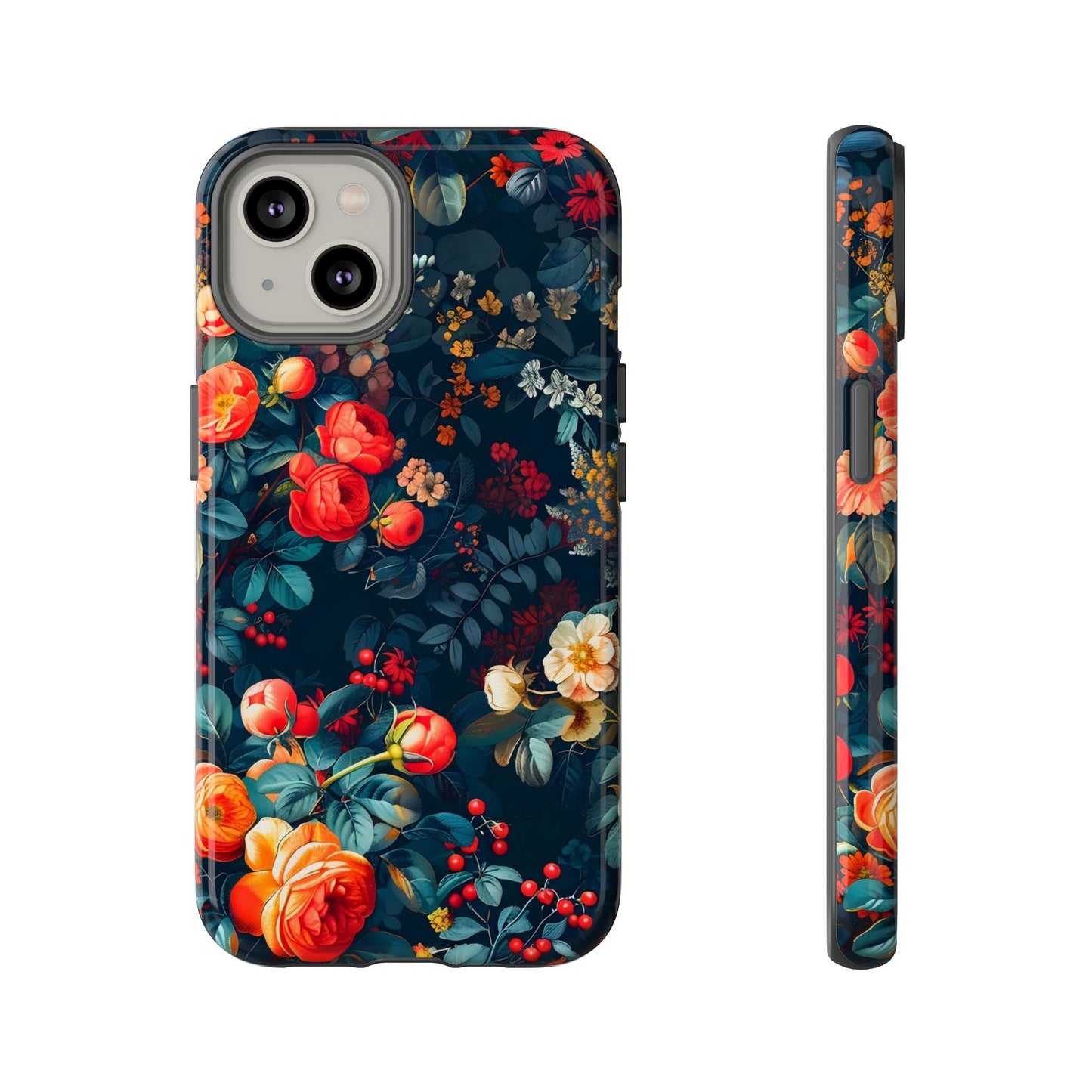 Floral Phone Case - Tough Cases, iPhone Protection, Elegant Floral Design, Gift for Her, Stylish Tech Accessory