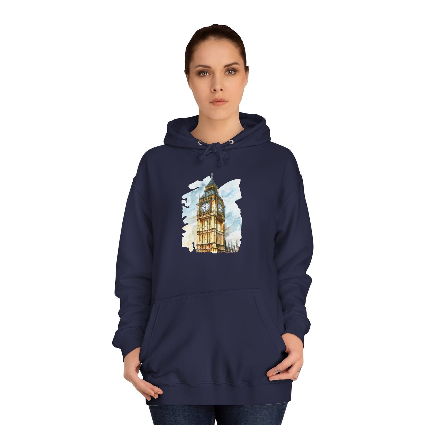 Unisex College Hoodie - Big Ben - The Heartbeat of London